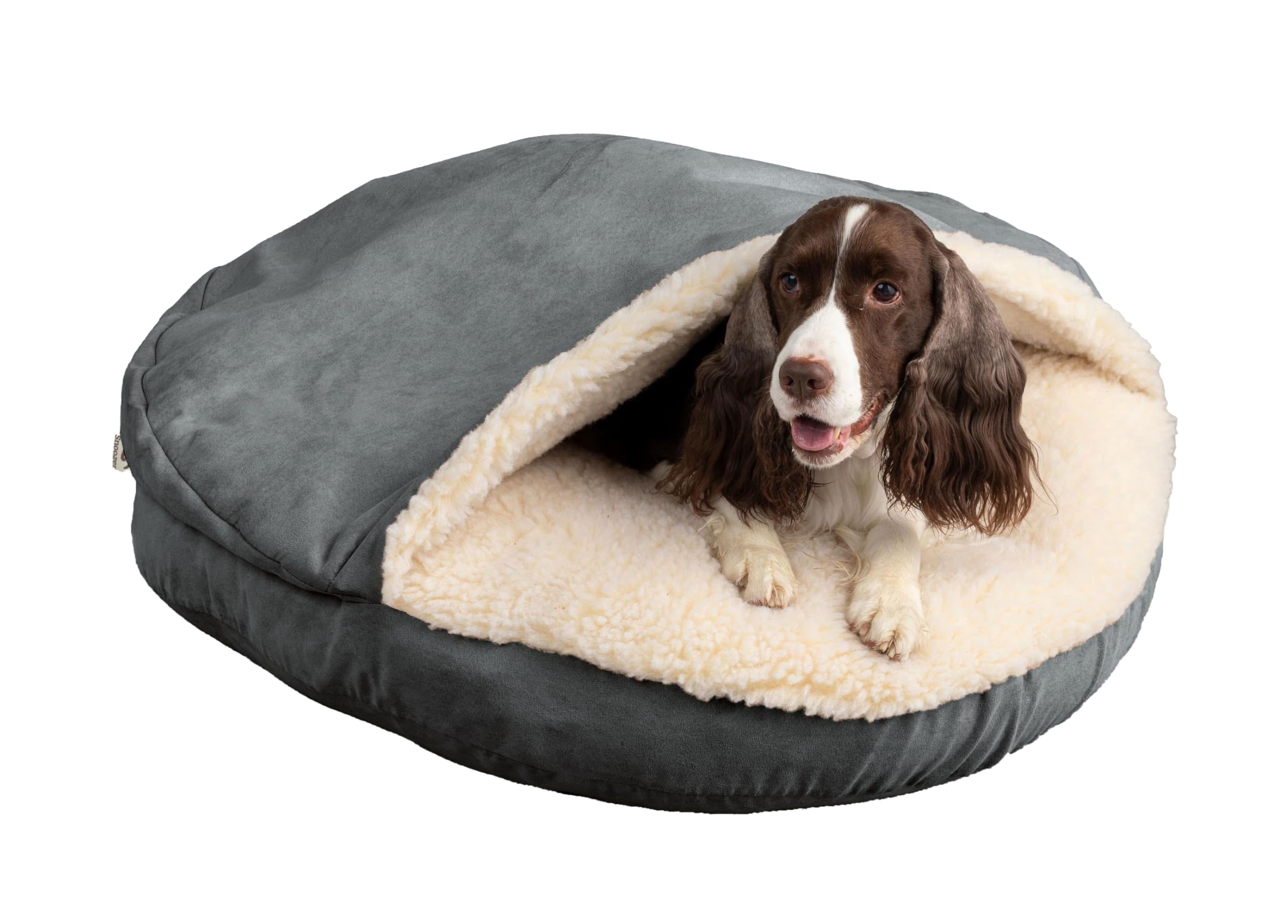 Snoozer Luxury Microsuede Cozy Cave Pet Bed, Extra Large, Anthracite