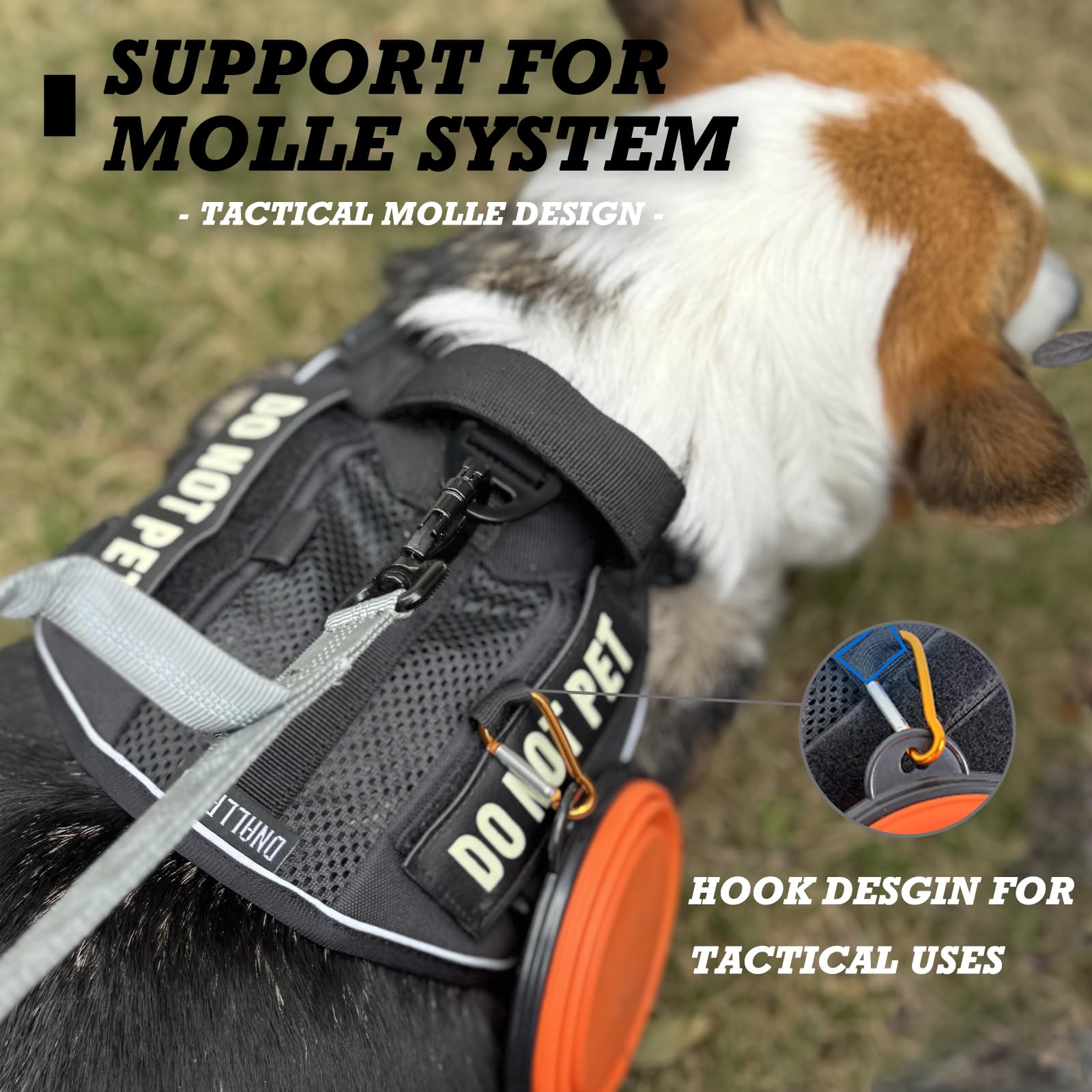 Dnallrino Tactical Dog Harness For Small And Medium Breeds, Air Dog Vest No Pull With Reflective Do Not Pet Patches, Breathable