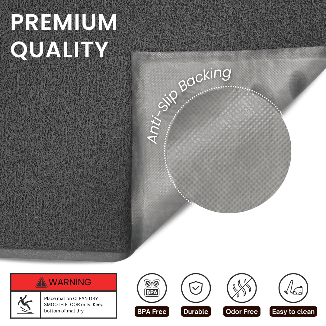 Andalus Medium Cat Litter Mat, Pack Of 2 - Waterproof, Non-Slip & Easy To Clean Cat Litter Box Mat For Extra Efficient Pet Litte