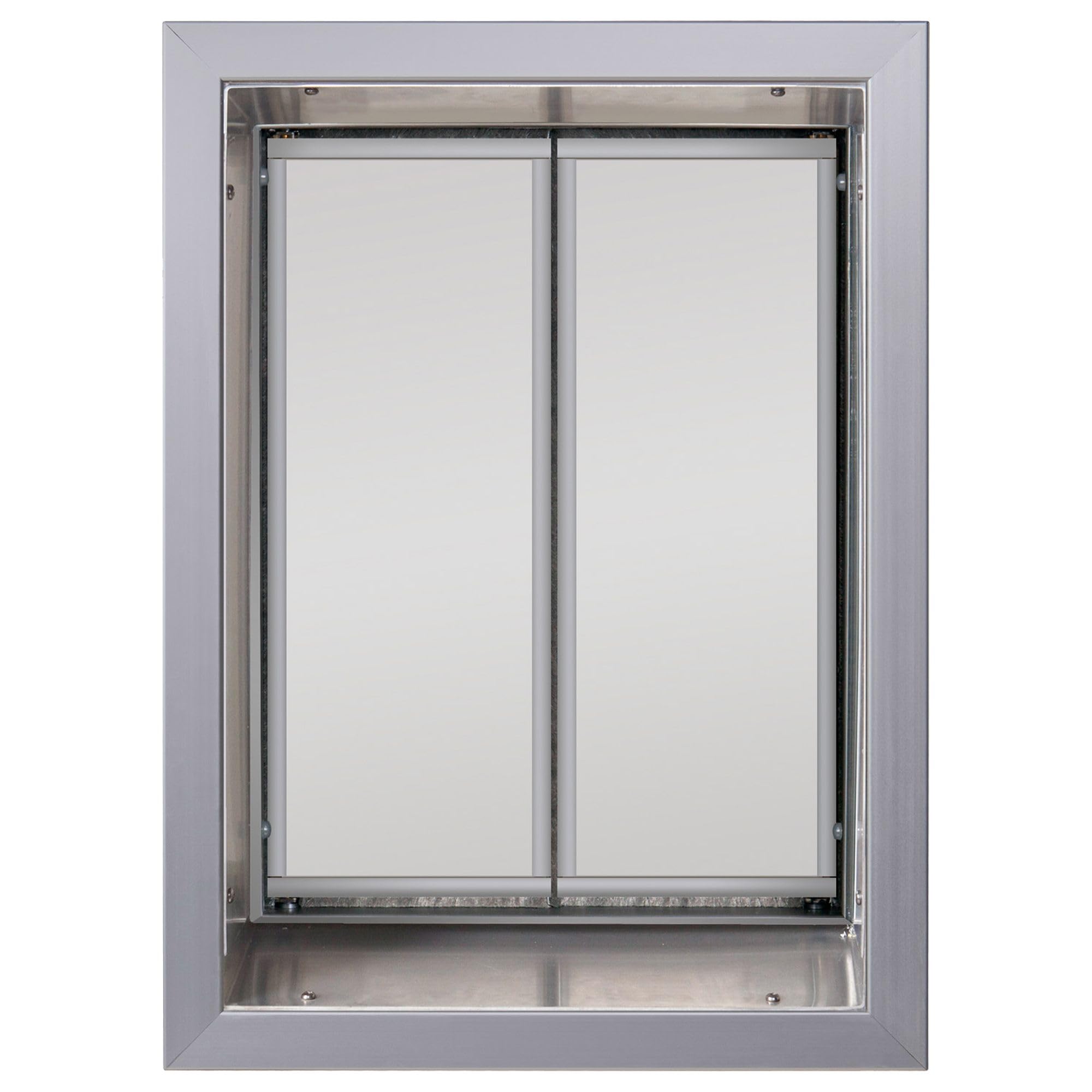 Plexidor Performance Wall Mount Pet Doors Silver - Energy Efficient Dog Door With Lock And Key