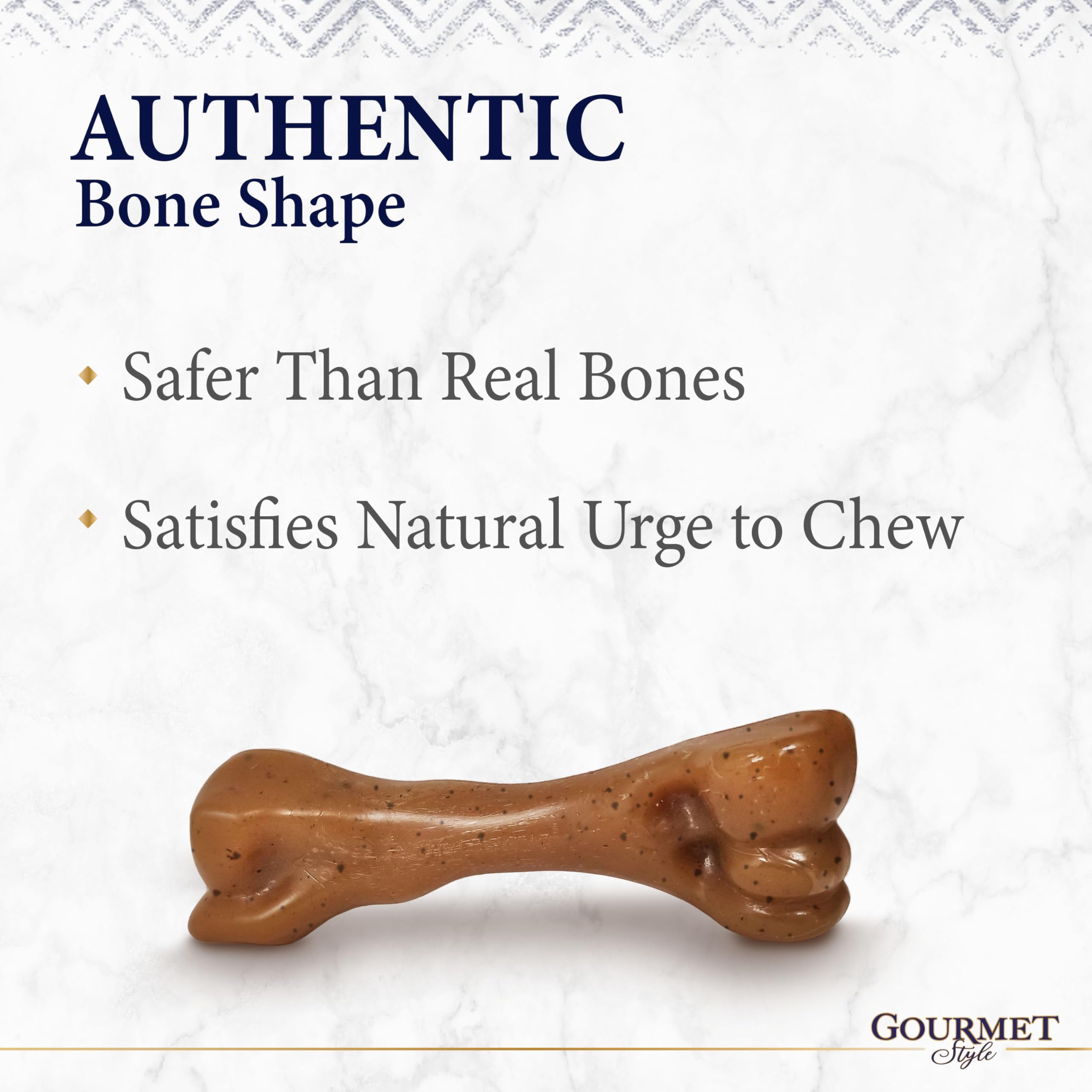 Nylabone Gourmet Style Strong Chew Toy Bundle, Toys for Dogs, Bacon & Chicken Flavor, Small - Up to 25 lbs, 2 Pack