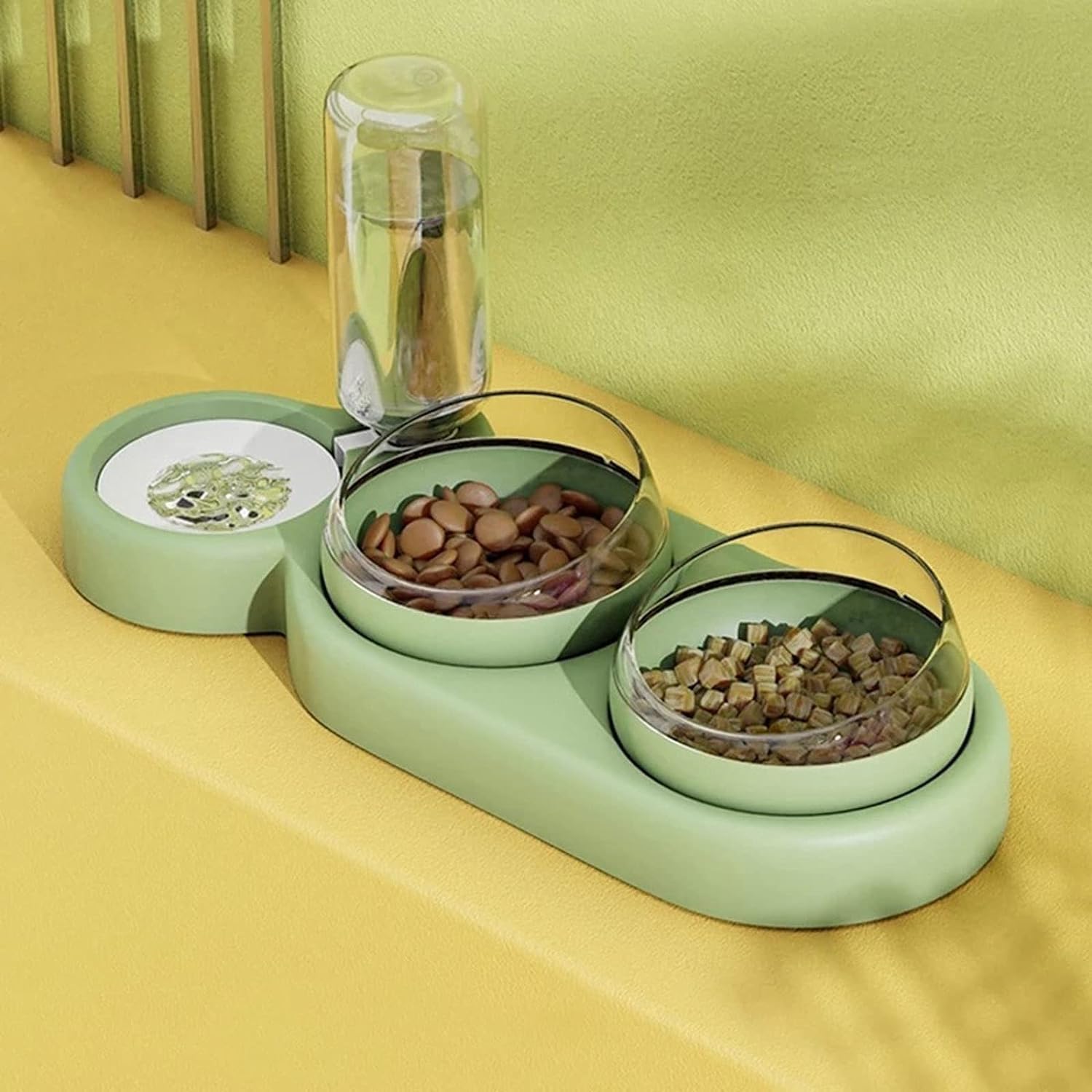 Pretox Water Food Bowl Set  Pet Bowl Food Feeder Container Dispenser Pet AntiOverturning Rice Bowl Supplies, Raised Inclined B