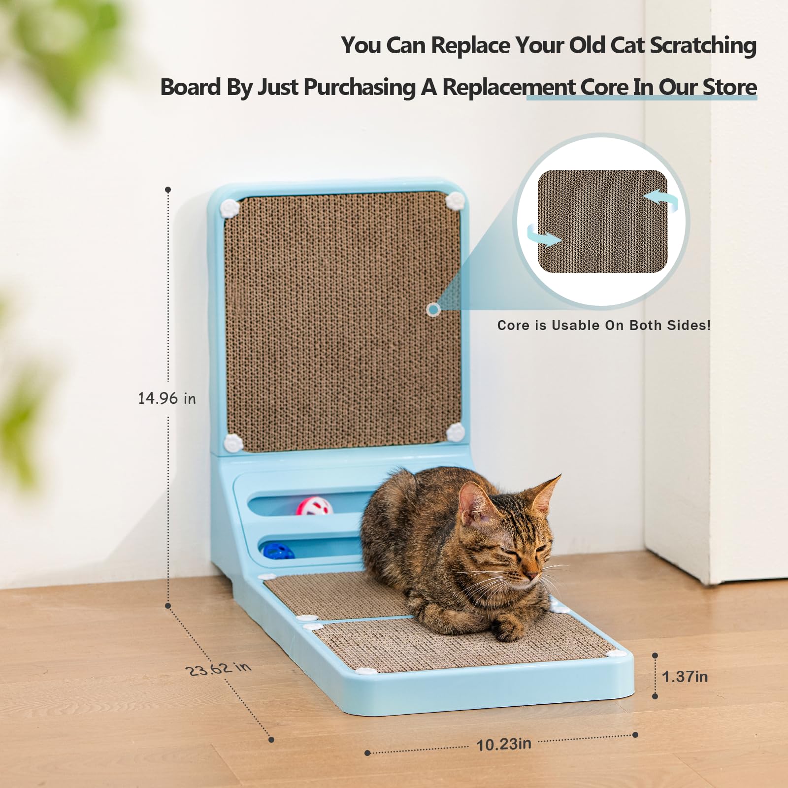 Goosheep Cat Scratching Board Cat Scratching Ball Wall Scratchers For Indoor Cats L Shaped Cat Scratcher Cat With Scratcher Repl