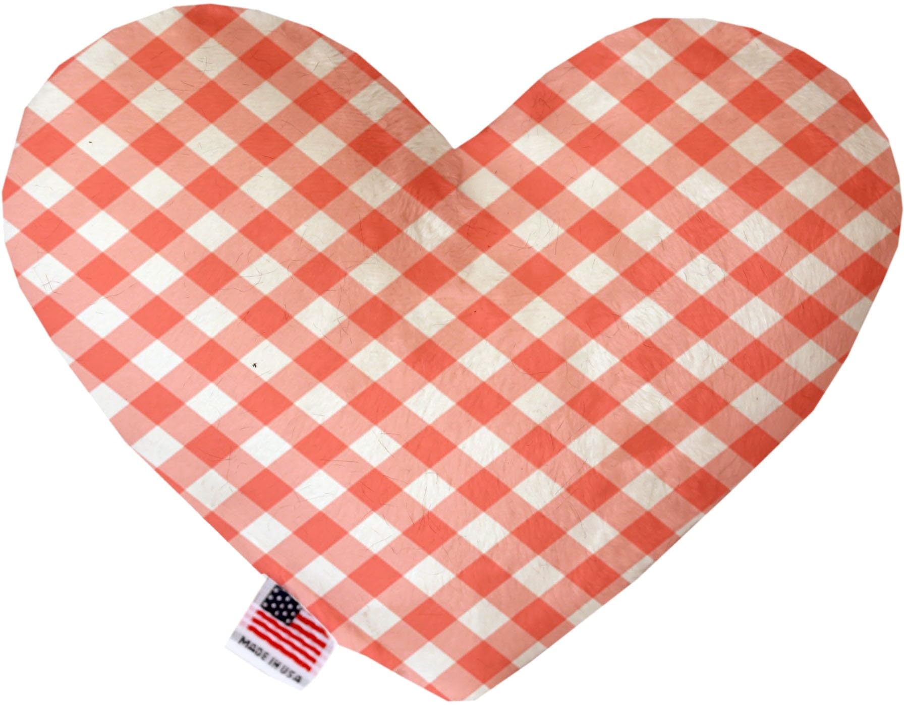 Pet and Dog Plush Heart or Bone Toy, "Plaids Group" (Available in different sizes, and 7 different pattern options!) Purple &Yellow Plaid 10" Plush Bone