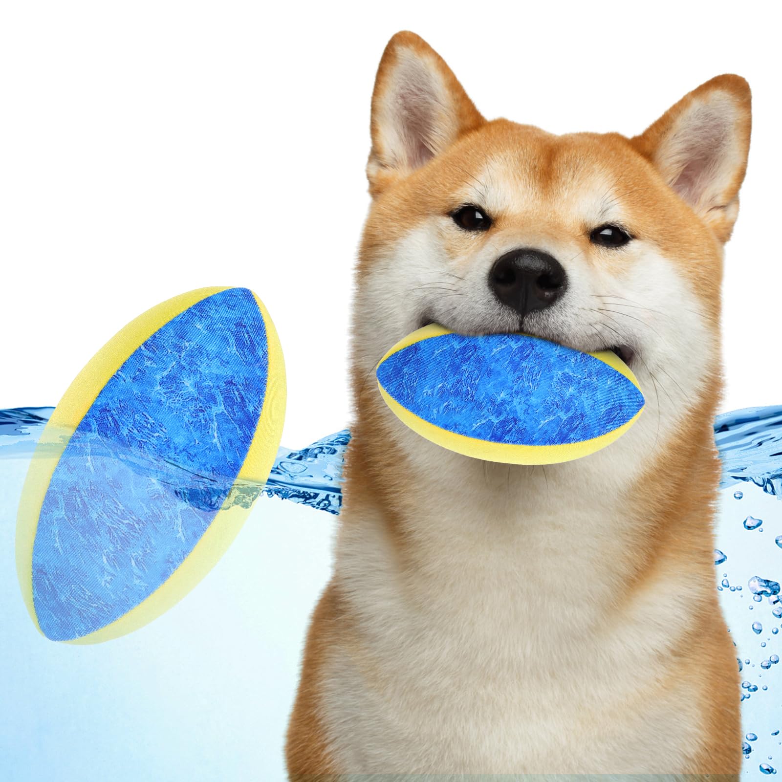 Kooltail Floating Dog Pool Toys - Summer Dog Bouncing Water Toys For Swimming Pool, Interactive Dogs Training Games Chew Toy Sof