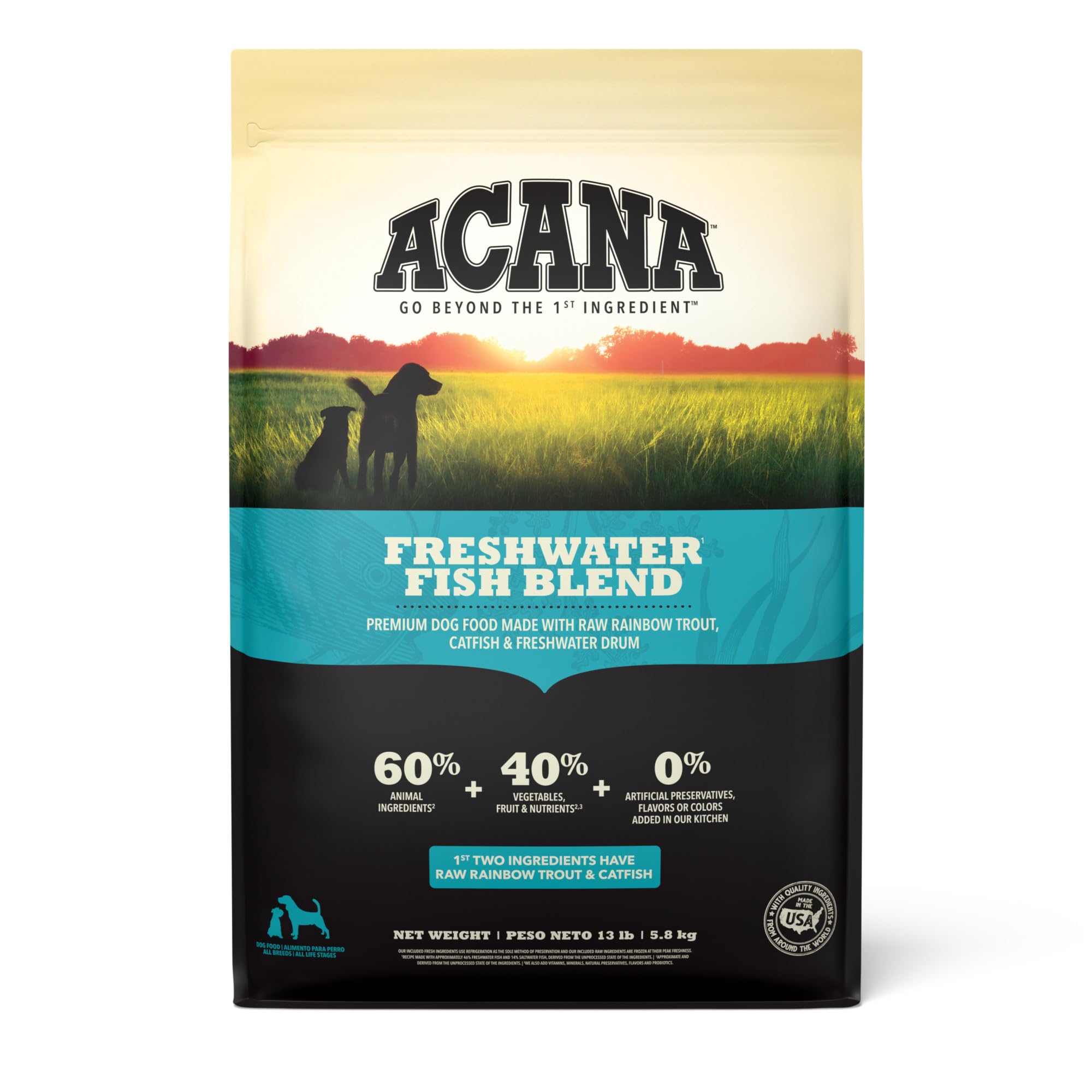 ACANA Grain Free Dry Dog Food, Freshwater Fish Dog Food Recipe, 13lb