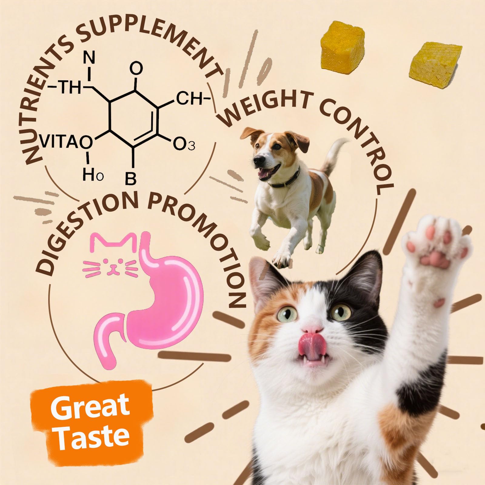 JADINGSFARM Freeze Dried Pumpkin Treats for Dogs & Cats, Natural Digestive Health, 3.5 oz