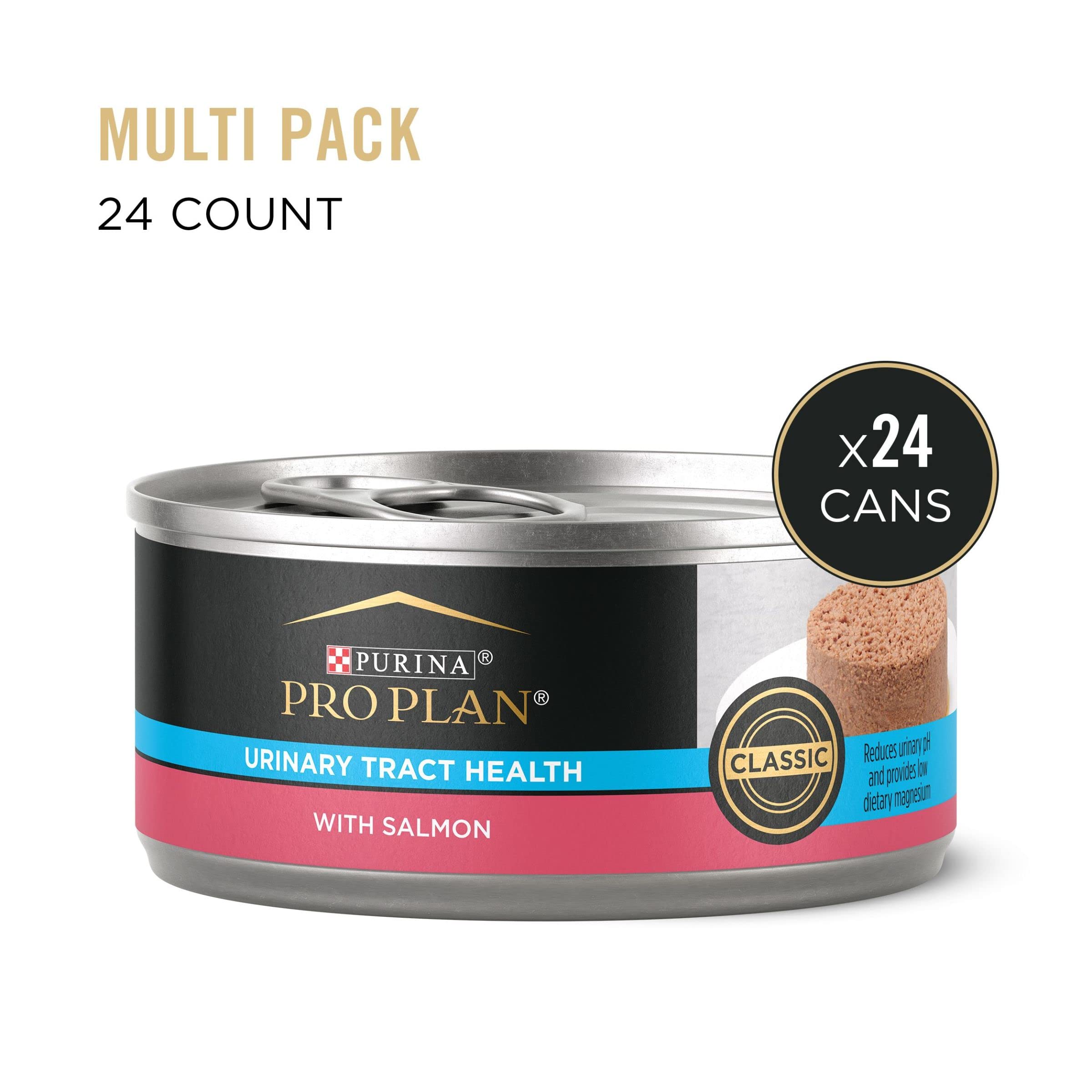 Purina Pro Plan Urinary Tract Cat Food Wet Pate, Urinary Tract Health Salmon Entree - (24) 5.5 oz. Cans