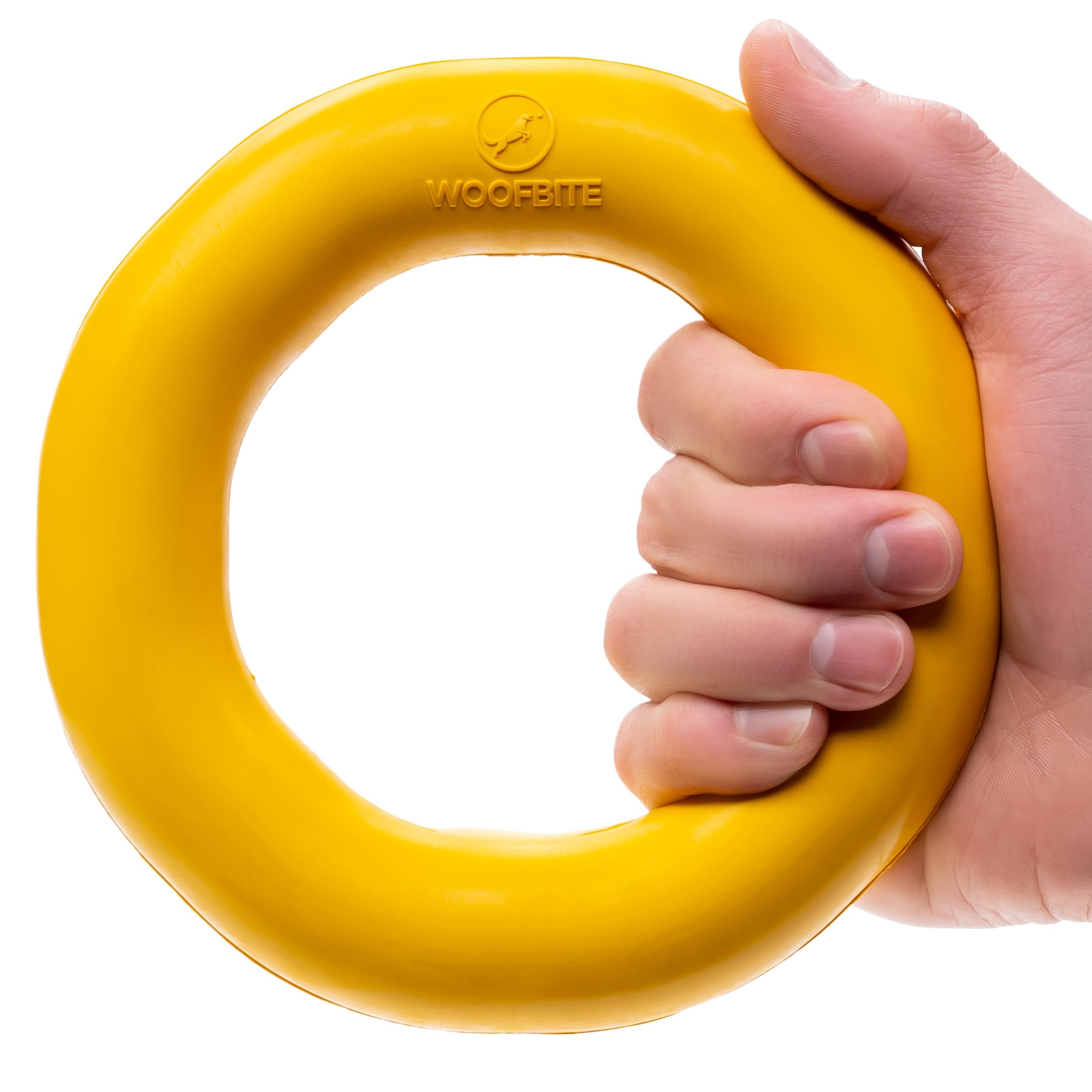 WoofBite Indestructible Dog Chew Toy - Durable Natural Rubber for Aggressive Chewers - Medium/Large, 6.5"x1.25", Lifetime Replacement