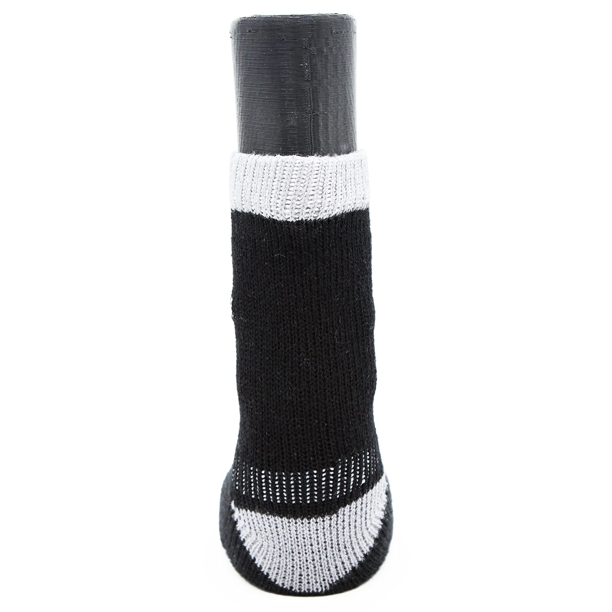 Woodrow Wear Power Paws Greyhound Socks, Cotton, Size L, Black/Grey, Model FBA_PP-12-02A, Fits Dogs 70-95 lbs