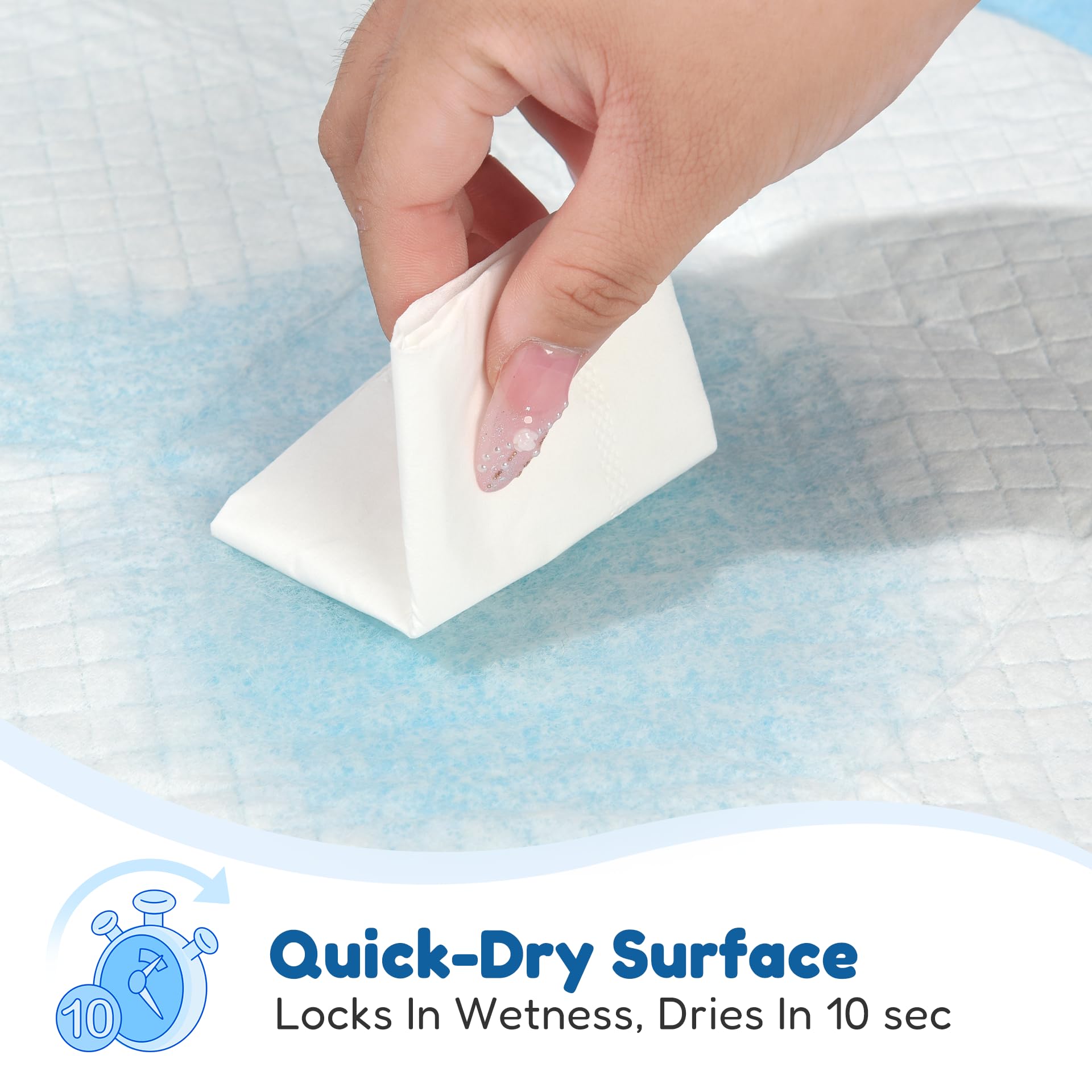 FluffyDream Small Puppy Pads,Pet Training Pads with Leak-Proof Quick-Dry Design,Dog & Cat Poop Pee Pads, Super Absorbent Disposa