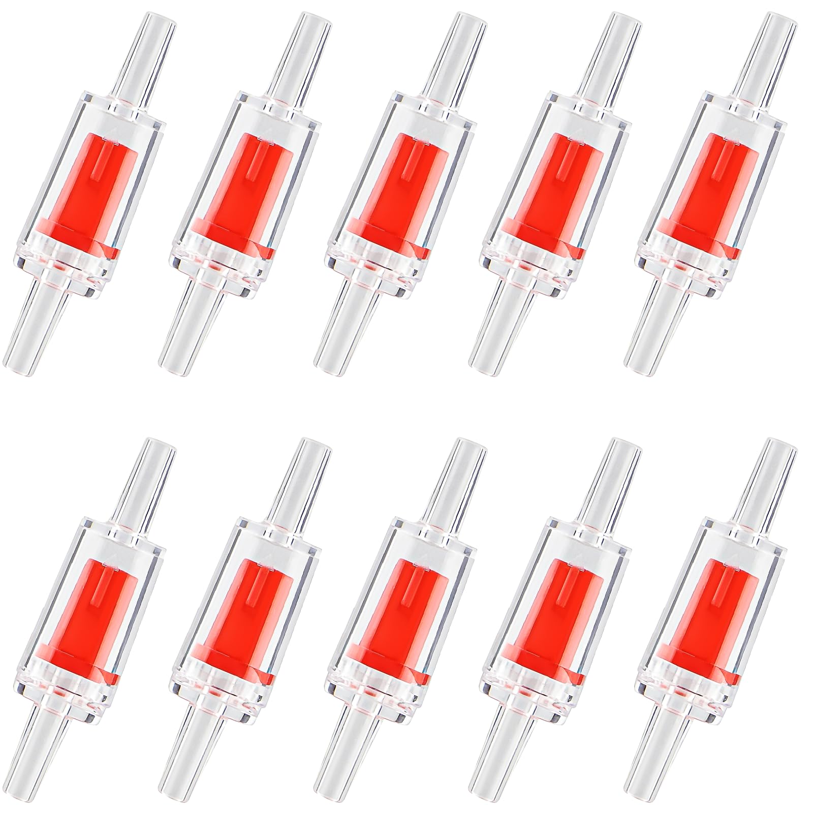 Moonorange 10Pcs Aquarium Air Check Valve, One Way Non-Return Check Valve For Aquarium Air Pump, For 3/16 Inch Airline Tubing, F