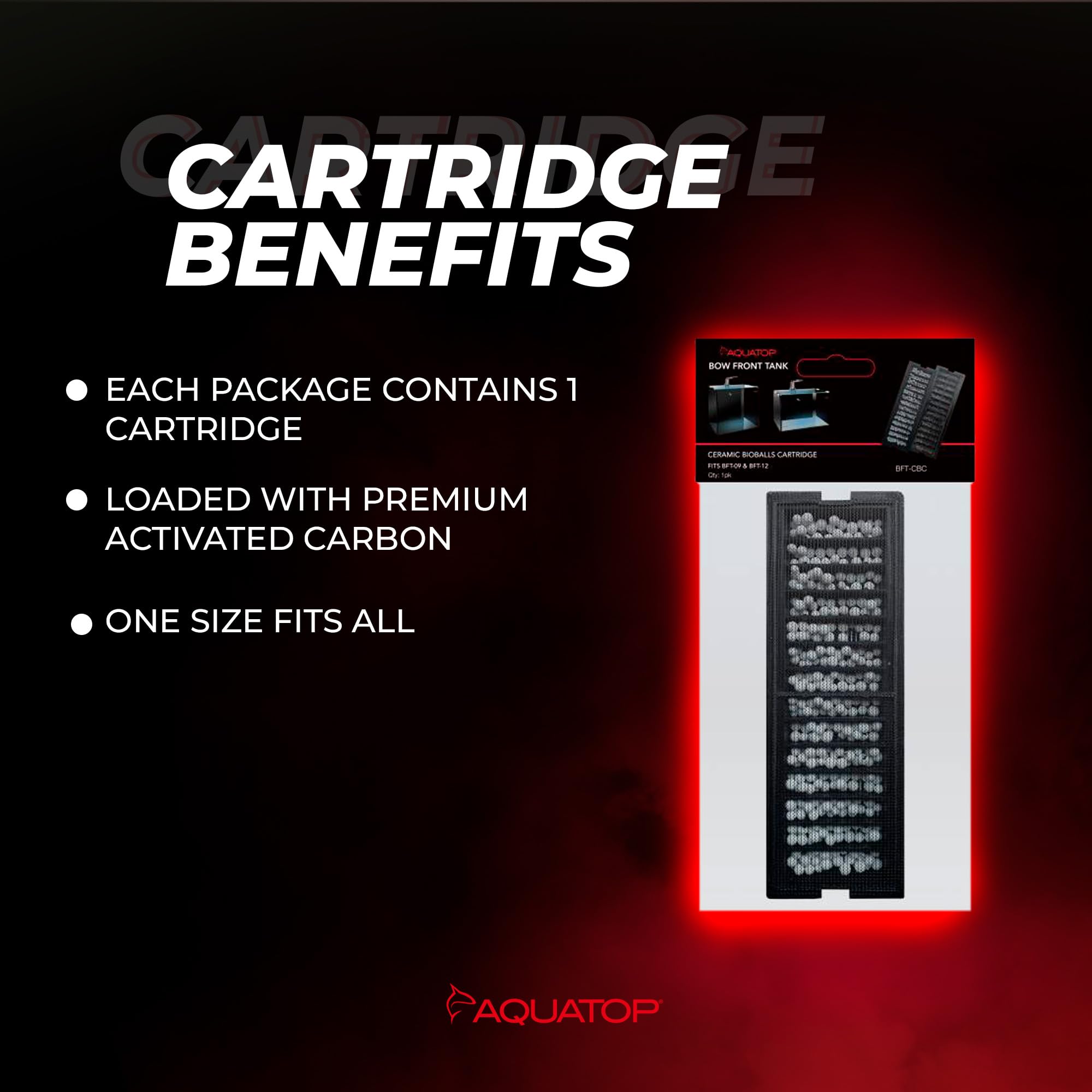 Aquatop Ceramic Bioballs Cartridge for BFT-08 & BFT-13 Tanks - Enhances Biological Filtration, Multi, Model 39001955