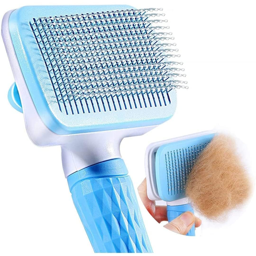 Shree Vallv Self Cleaning Pet Cleaner Brush For Dog, Cat And Pet, Pet Massage Brush, Cat Hair Brush, Pet Grooming Brush Removing