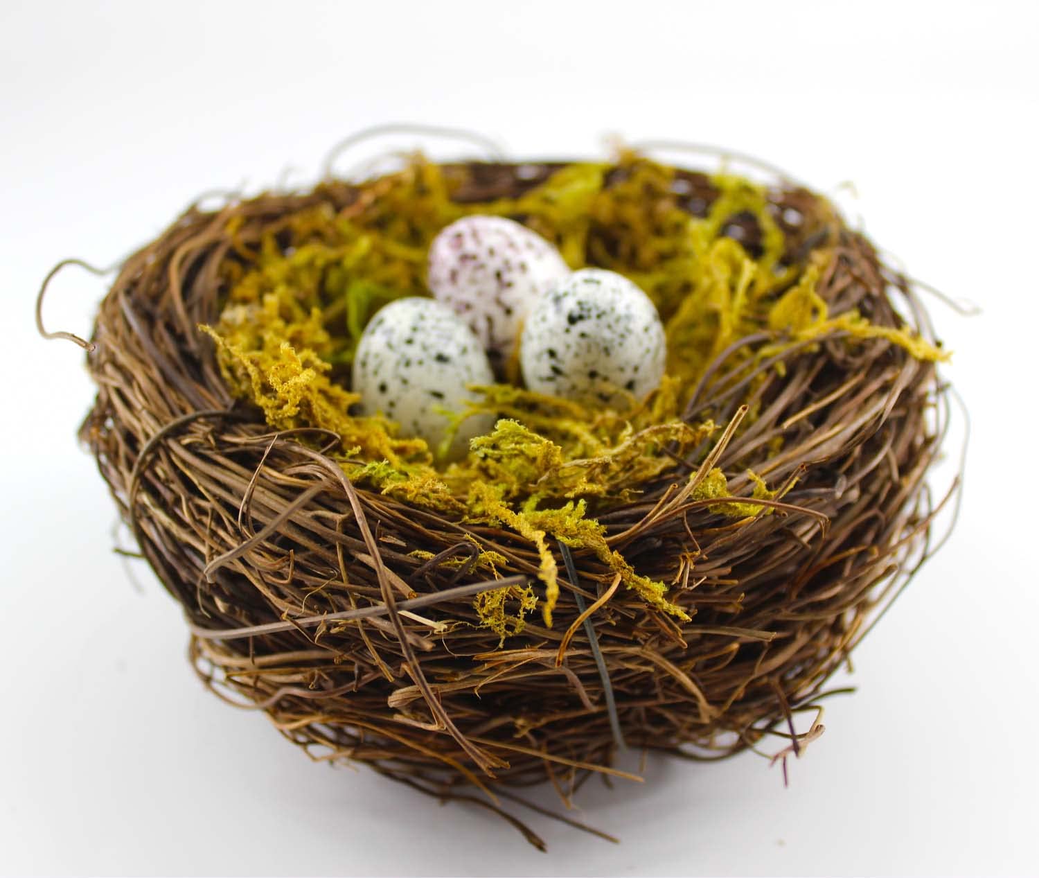 Yeuqwj Artificial Birds Nest, 4Pcs Crafts Handmade Natural Easter Birds Nest Rattan Birds Nest For Garden Yard Home Party Easter