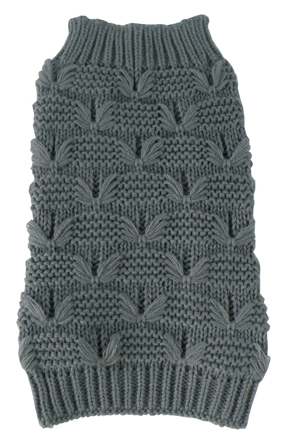 Pet Life  Butterfly Stitched Fashion Pet Sweater - Designer Heavy Cable Knitted Dog Sweater with Turtle Neck - Winter Dog Clothe