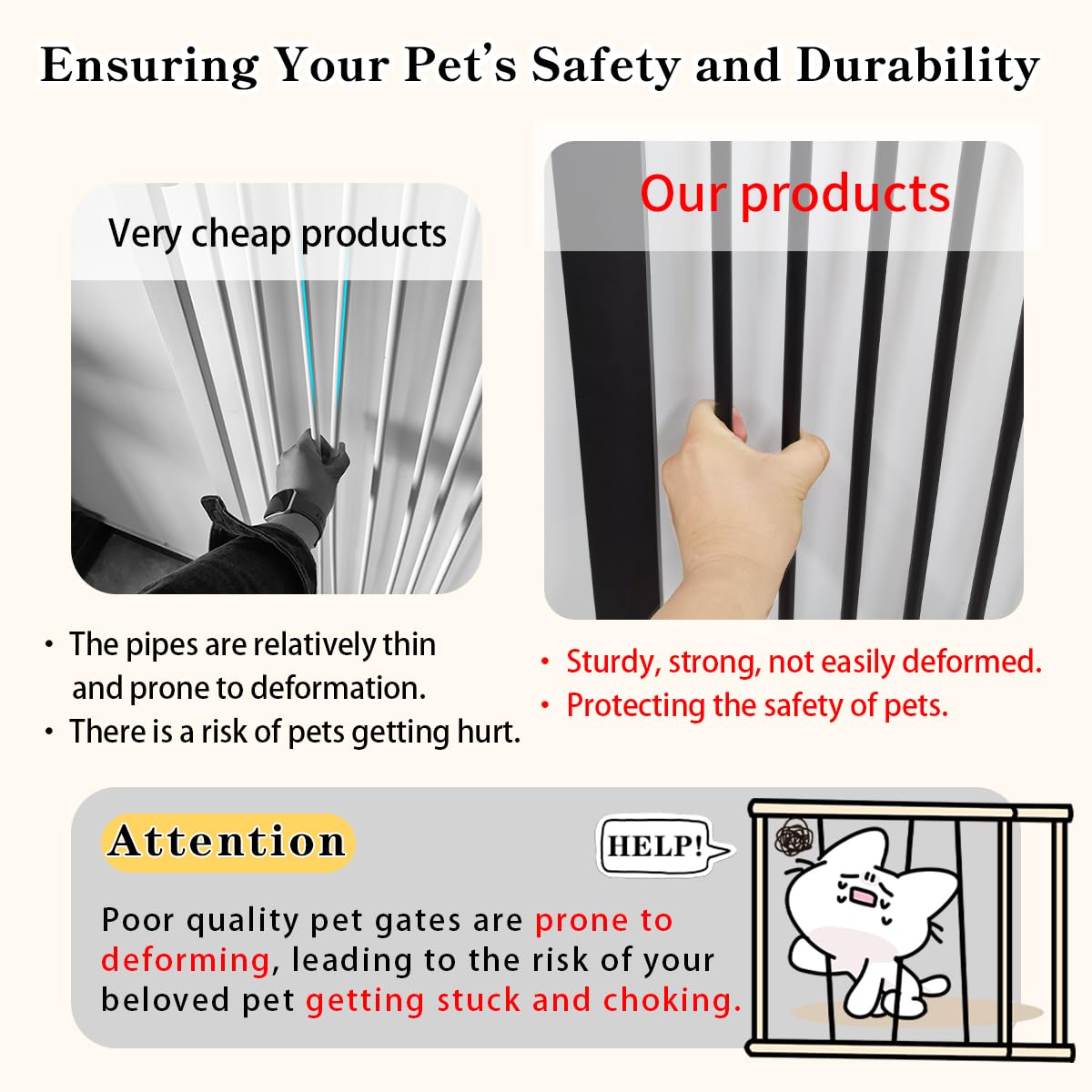 Lumizone Extra Tall Cat Gate 55.12 High Pressure Mounted Extra Wide 2025 New (17 Sizes) 1.37 Gap No Drilling Auto-Close One-Hand