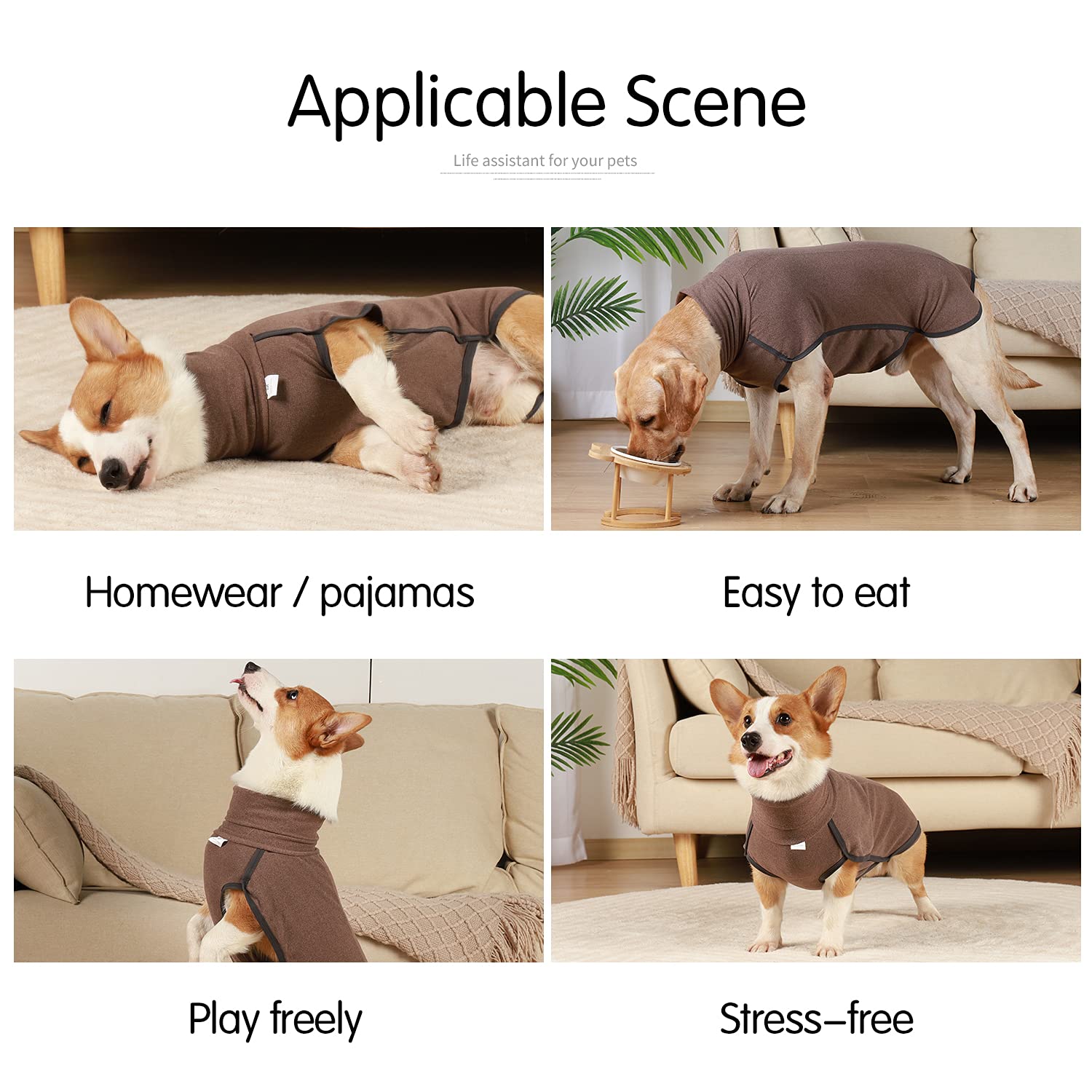 Dog Sweater Pullover Cold Weather Vest For Dogs Dog Sweatshirt Dog Jacket For Indoor And Outdoor Use (X-Small, Brown)