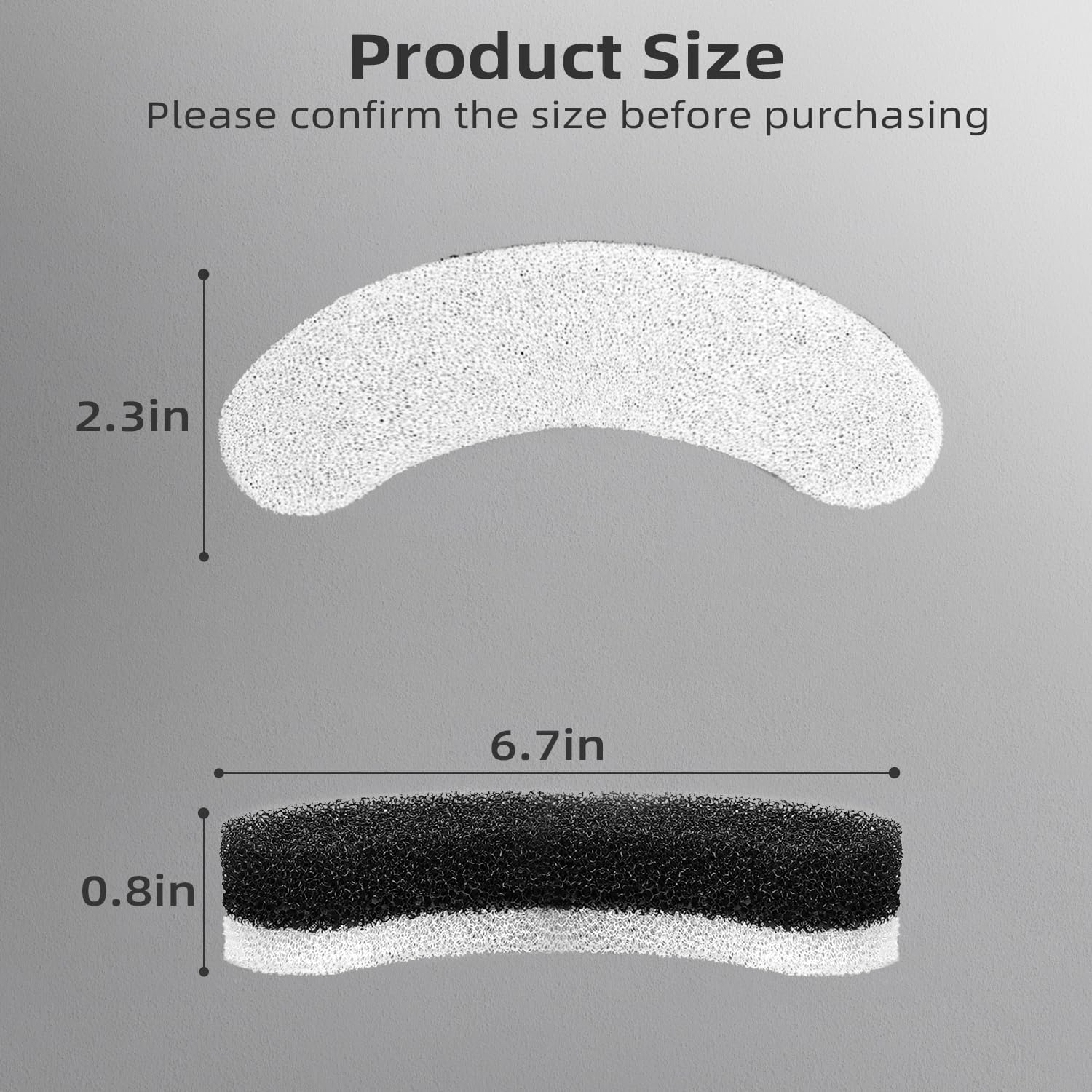 ITSCUTE Carbon Pet Fountain Filters - Compatible with DF10 & DF30, 8 Pack, ABS Material, Black & White