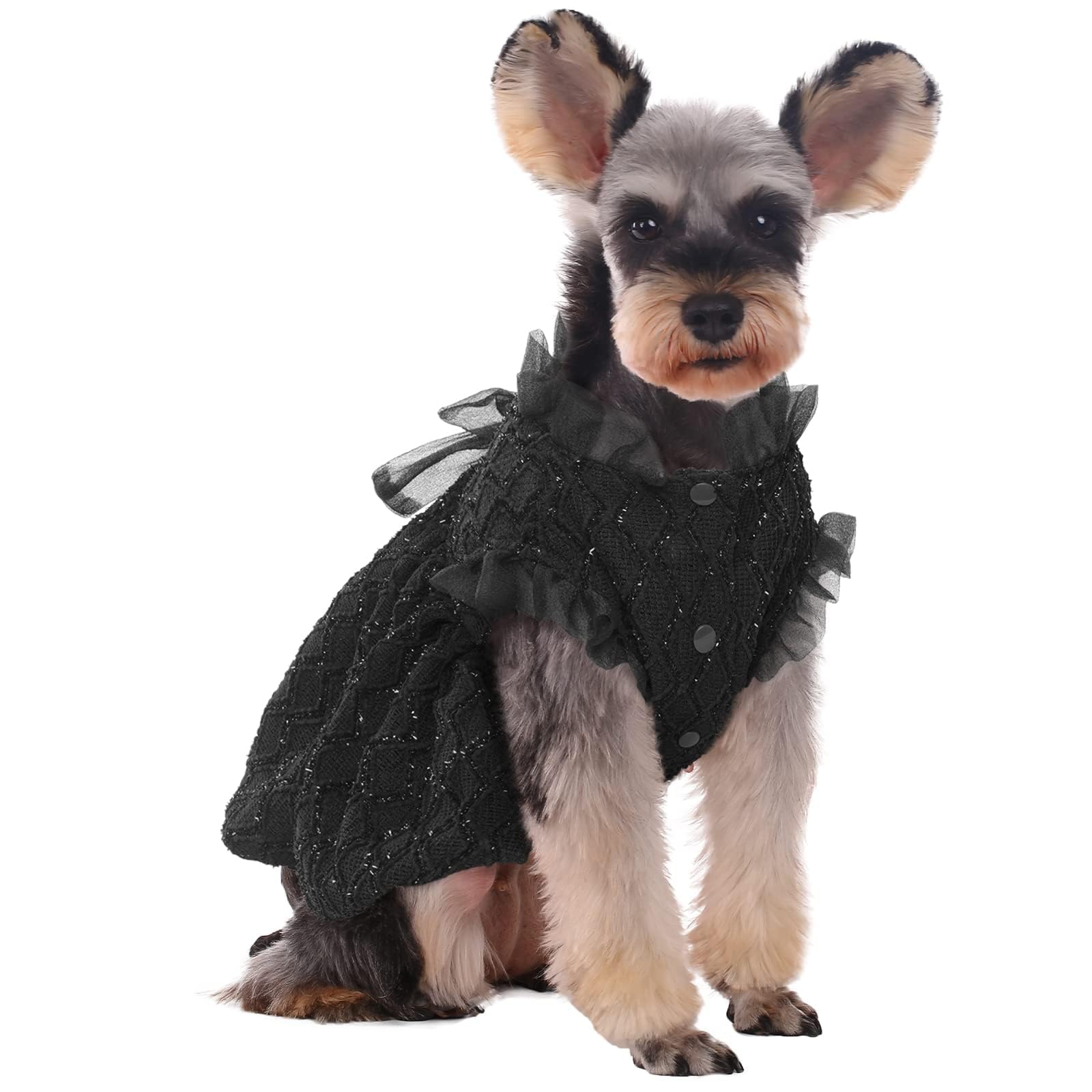 Kuoser Dog Dress, Dog Dresses For Medium Dogs, Cute Puppy Dress With Bow-Knot Girl Princess Dog Tutu Dress Costume Pet Outfit Cat Clothes For Birthday Party Christmas Wedding, Red Medium