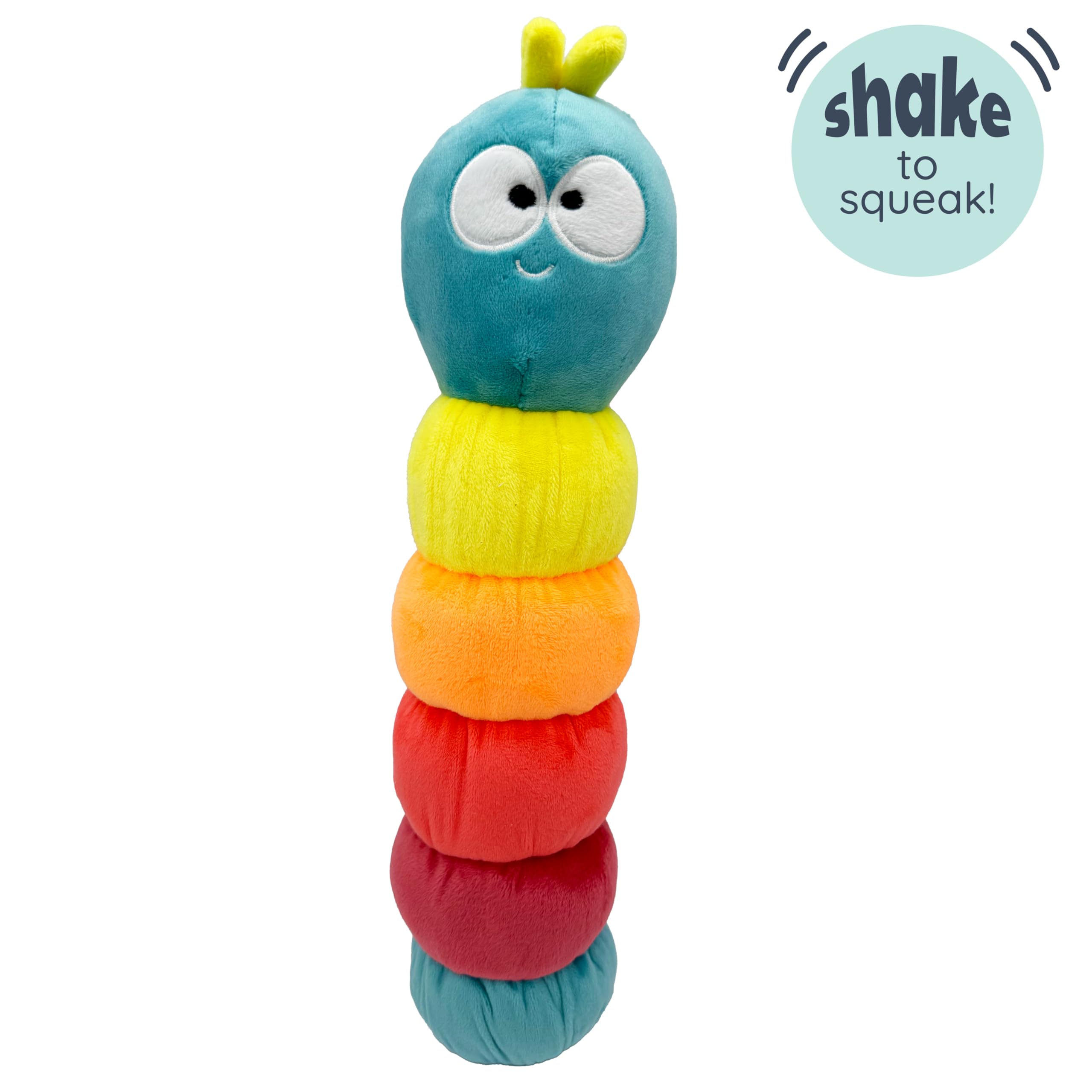 Huxley & Kent For Dogs - Fetchies Caterpillar (Small) - Power Plush Pup Toy With Squeaker - Gift For Pets - Fun, Durable - H&K S