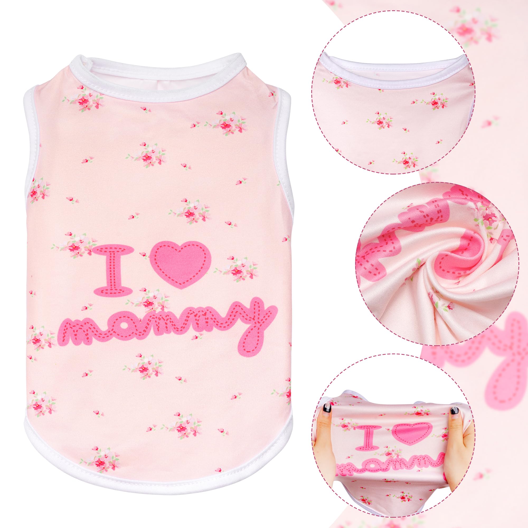 Choyaxo 4Pcs Dog Shirts Sleeveless Printed Pet Vest For Chiuahaha Small Medium Dogs Spring Summer