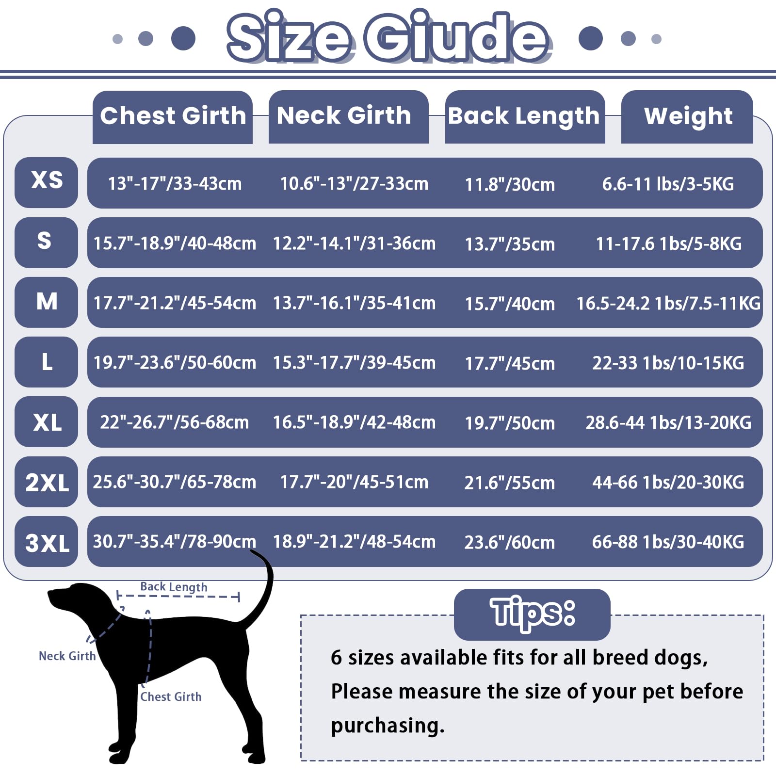 IDOMIK Anxiety Calming Hoodie for Dogs, Adjustable Vest, L, Blue, Breathable Polyester Jacket for Thunderstorms & Vet Visits