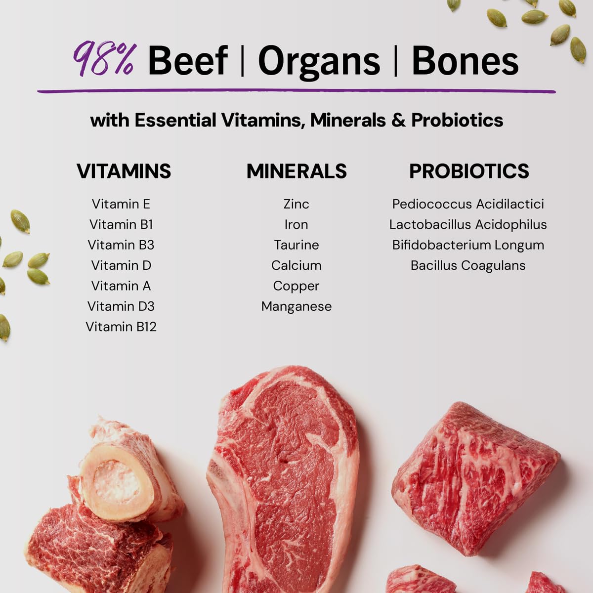 Stella & Chewys Freeze-Dried Raw Cat Dinner Morsels - Premium Beef Recipe with 98% Grass-Fed Meat & Organs - Natural Grain-Free