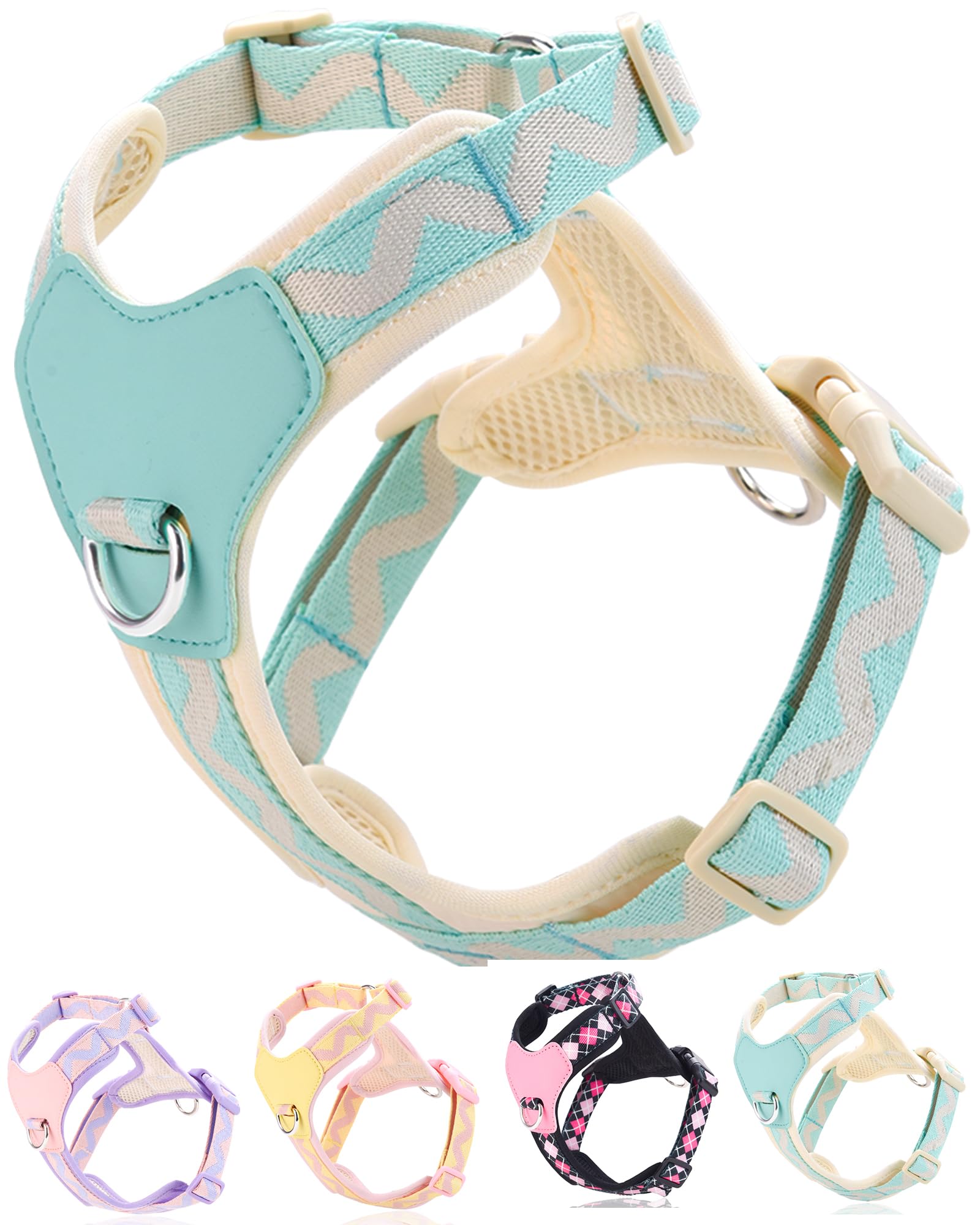 Petank Blue Medium Dog Harness For Medium Dogs, No Pull Dog Harness With 2 Leash Clips, Easy Walk Dog Harness Medium Sized Dog, 