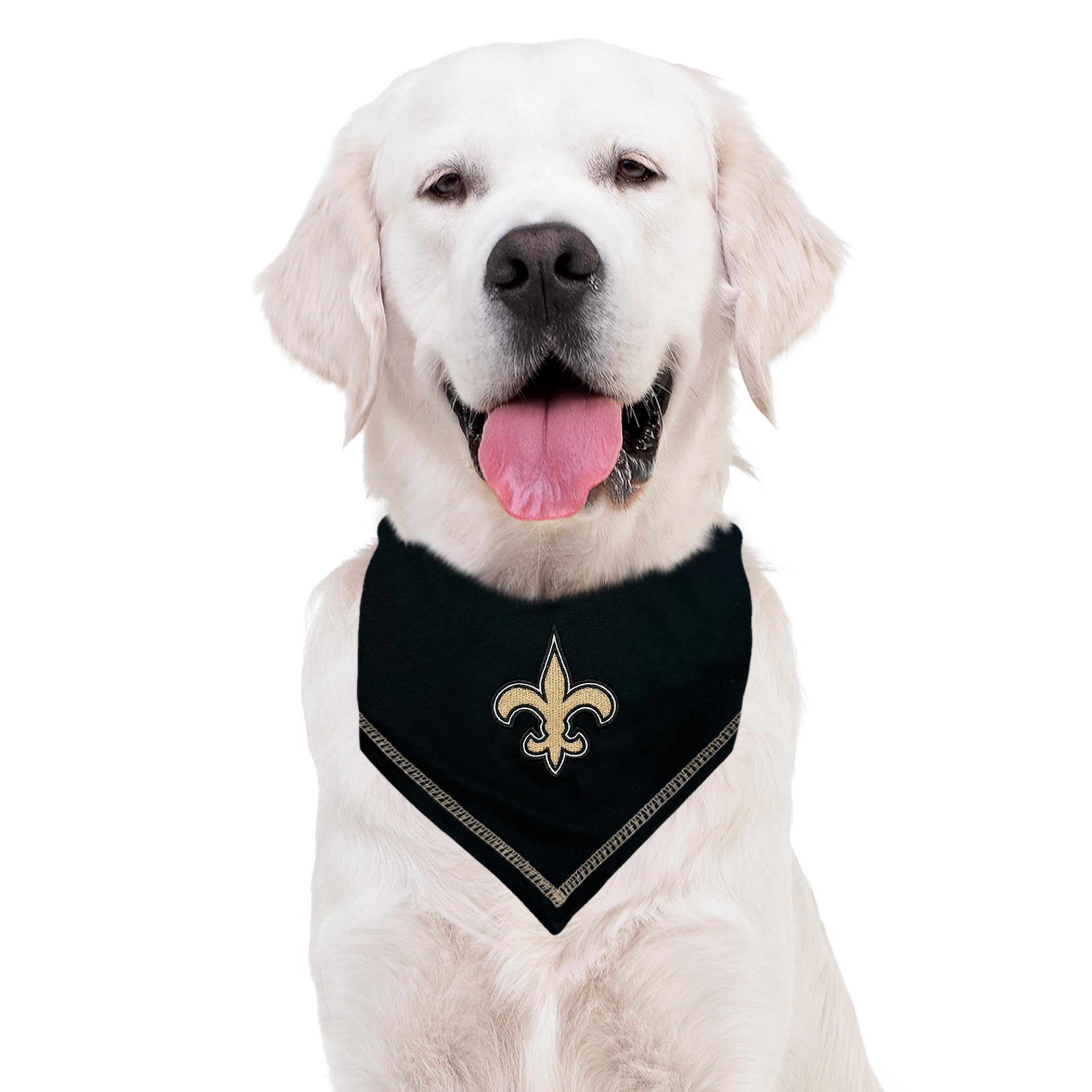 Pets First Nfl New Orleans Saints Tie Bandana, Size Small/Medium. Dog Bandana Scarf Bib For Pet Cat Dog. The Ultimate Game-Day,