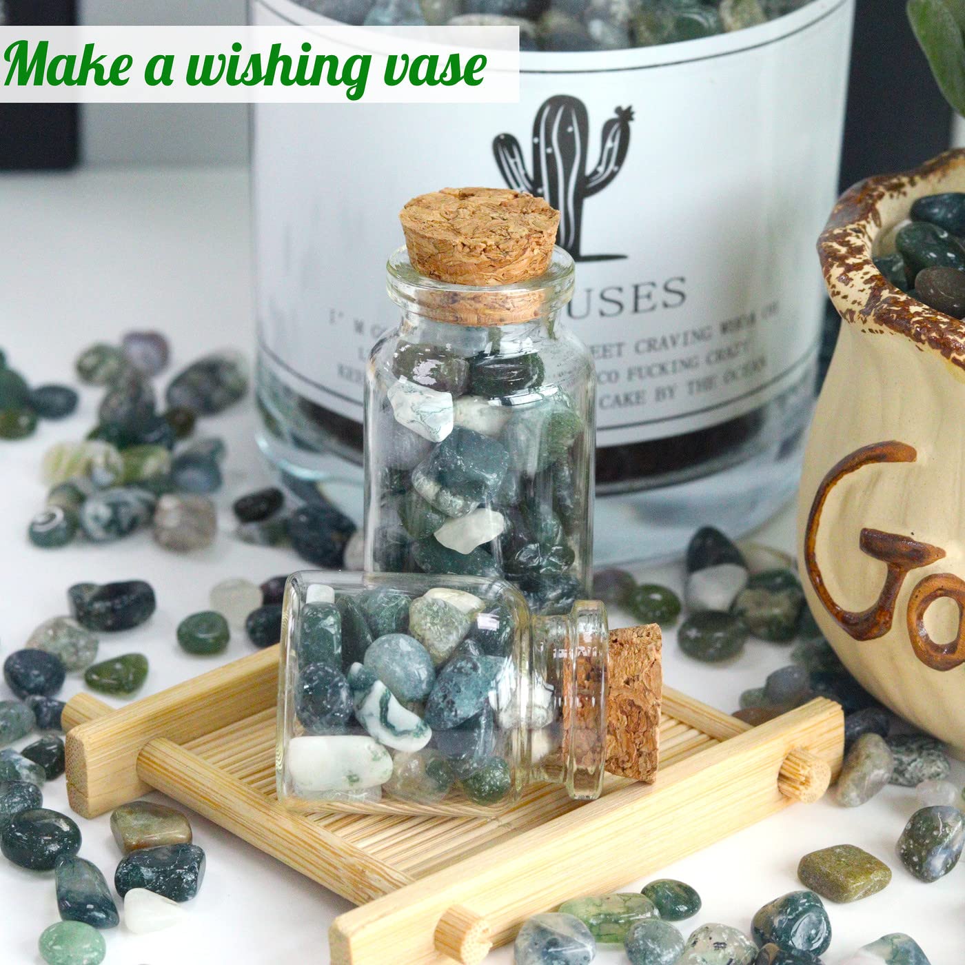 Aquatic Agate Aquarium Gravel Rocks Natural Tumbled Healing Crystal Chips Bulk Gemstones Crushed Stones For Fountain Vase Filler