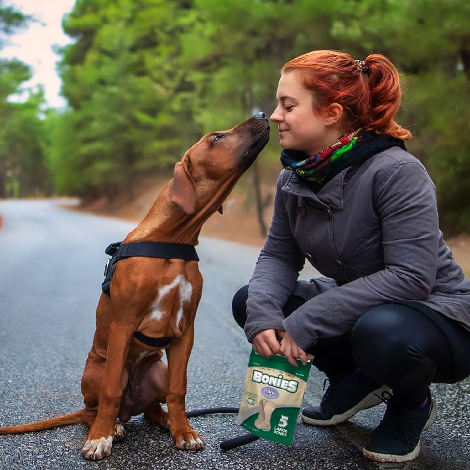 Bonies Natural Calming Formula Small-Sized Single Bone - Contains Chamomile & Lavender, Help Anxiety, Excessive Barking & Trembl