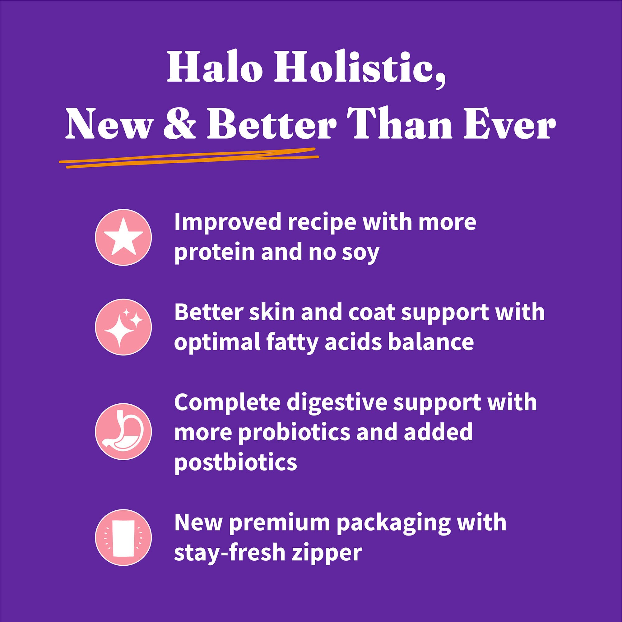 Halo Holistic Cat Food Wild Caught Salmon & Whitefish Formula, Grain Free Dry Cat Food, For Healthy Weight Support, Kibble for I