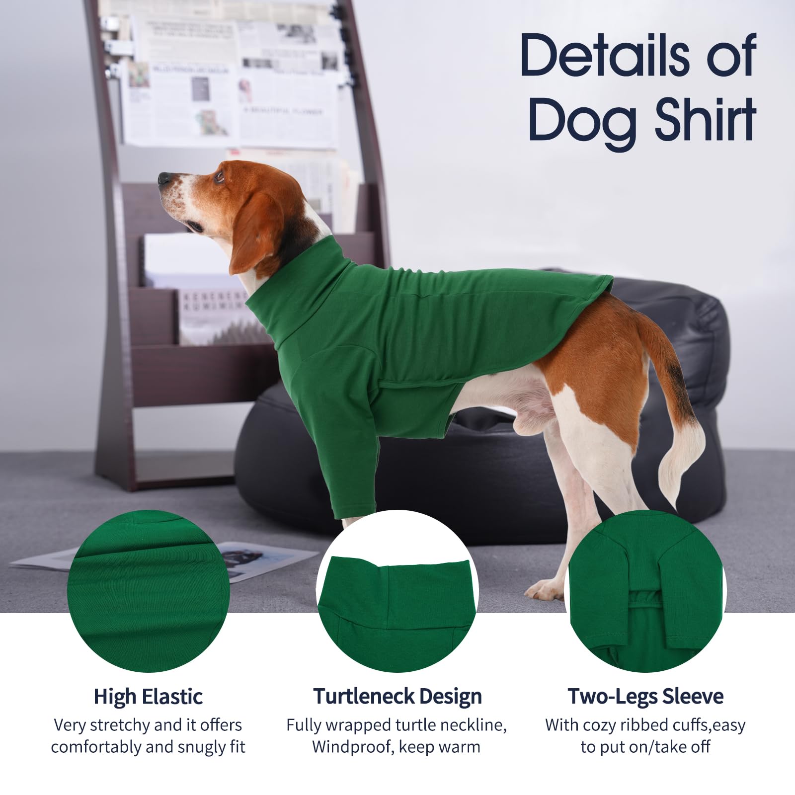 Iecoii Dog Shirts For Large Dogs,Soft Dog T-Shirt For Spring Fall,Pullover Shirts For Dogs Girl Boy,Extra Large Dog Pullover Shi