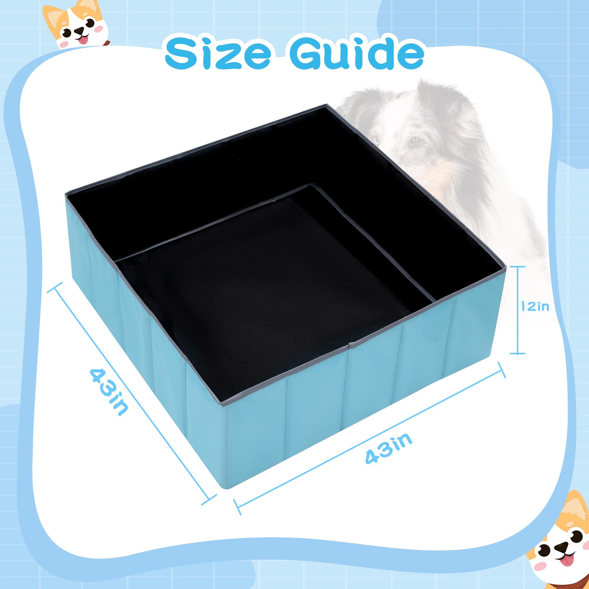 Balapet Whelping Box For Dogs And Puppies,Foldable &Portable Whelping Pen, Puppy Playpen Dog Birthing Whelping Supplies(Large)