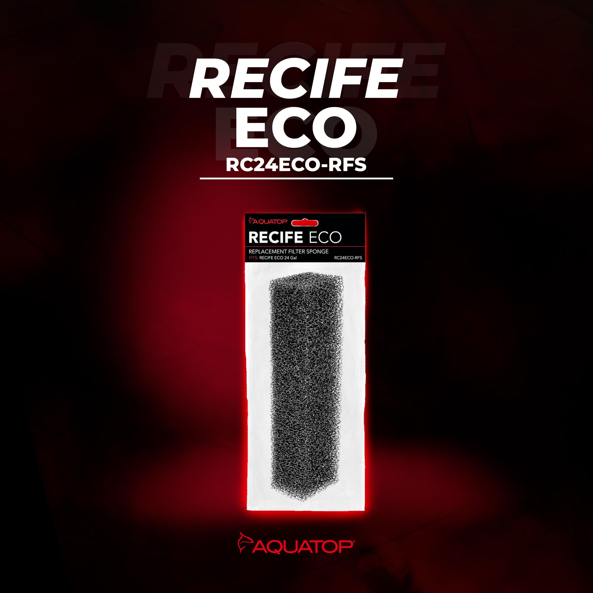 Aquatop Recife Eco Series Replacement Filter Sponge - 24 & 40 Gal - High-Efficiency Aquarium Filter Foam - Easy to Install and M