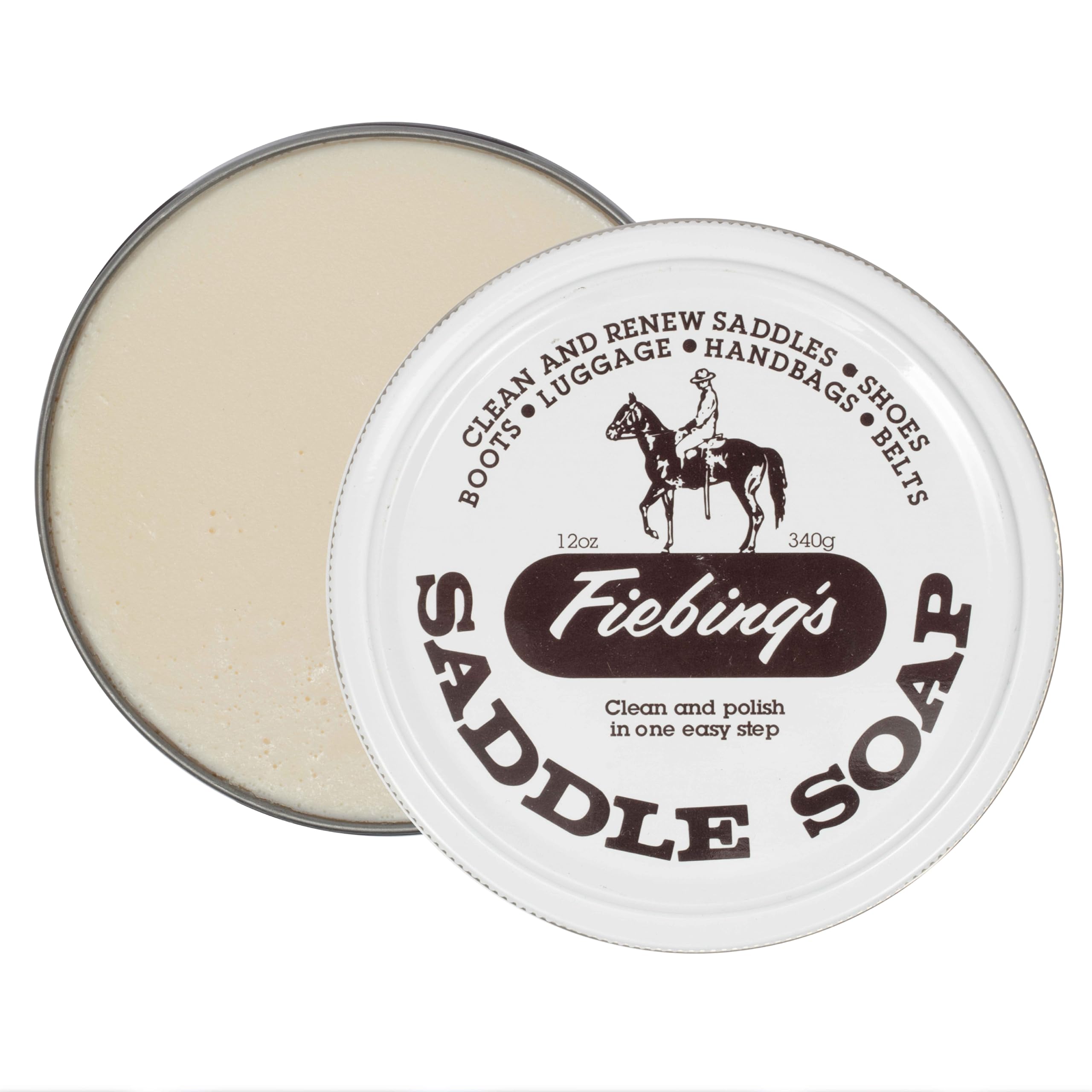 Fiebings Saddle Soap, 12 Oz, White