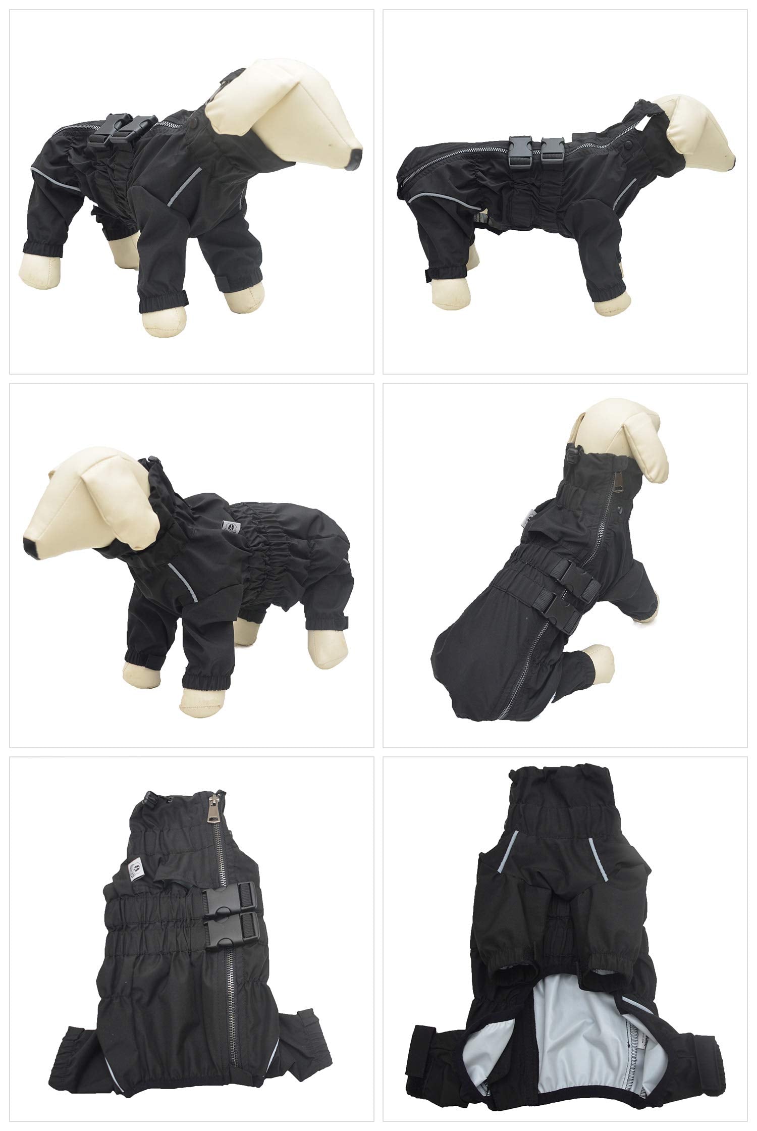 Dogs Waterproof Jacket, Lightweight Waterproof Jacket Reflective Safety Dog Raincoat Windproof Snow-Proof Dog Vest For Corgis Da