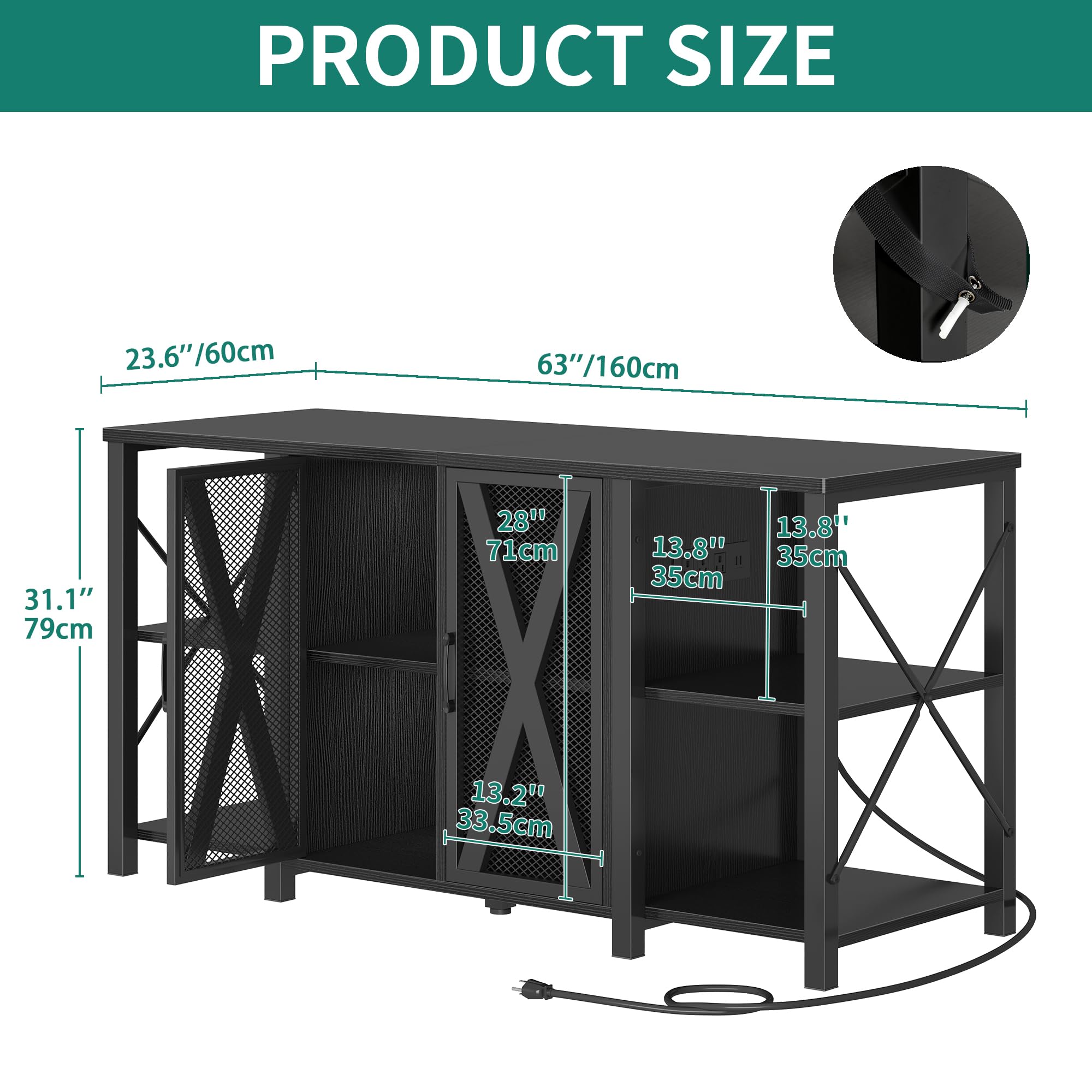 YITAHOME 90-120 Gallon Reptile Tank Stand with Power Outlet & LED Light, Heavy Duty Aquarium Stand w Accessories Storage Cabinet