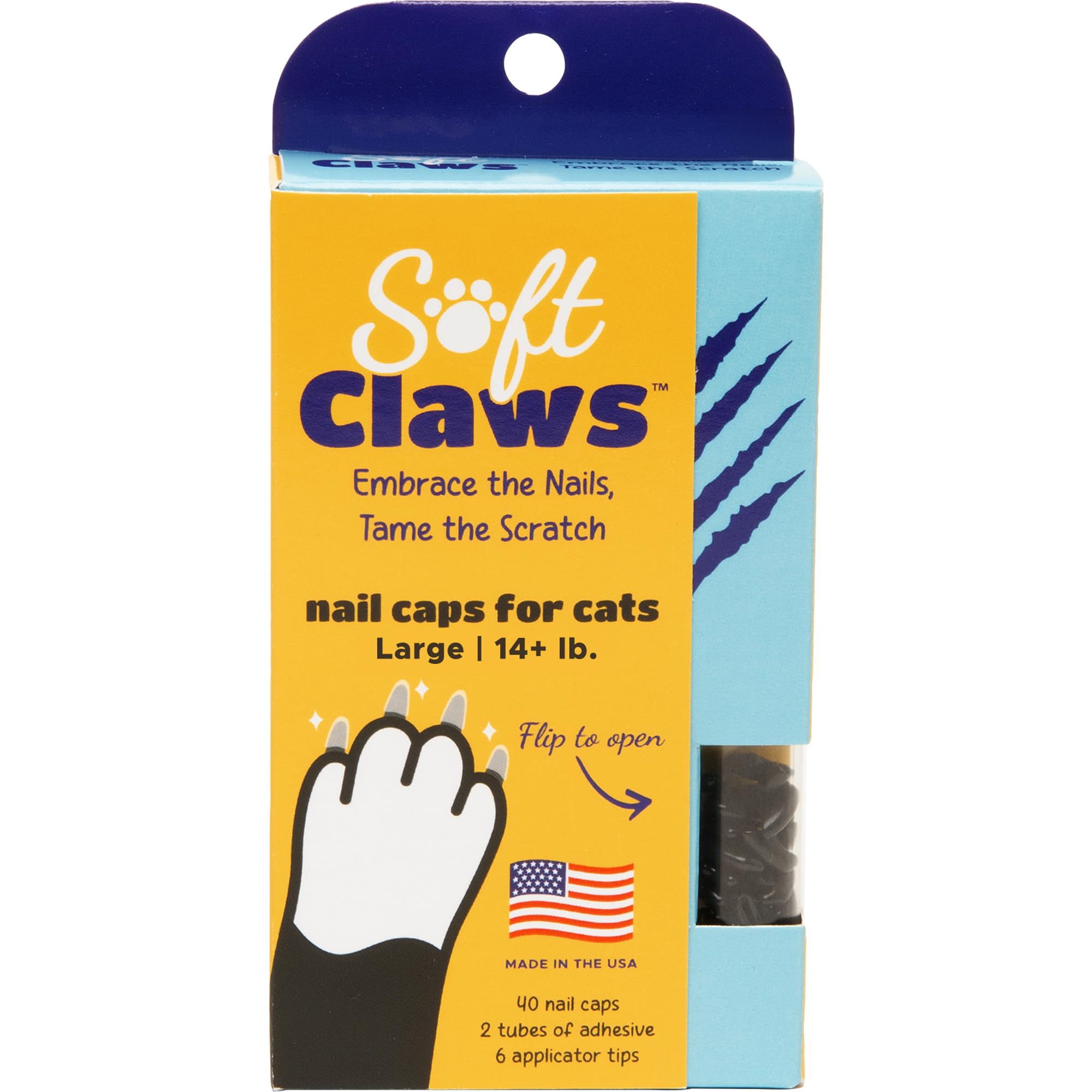 Soft Claws Safe Scratch-Free Solution For Cats - Cls (Cleat Lock System), Size: Large, Color: Black