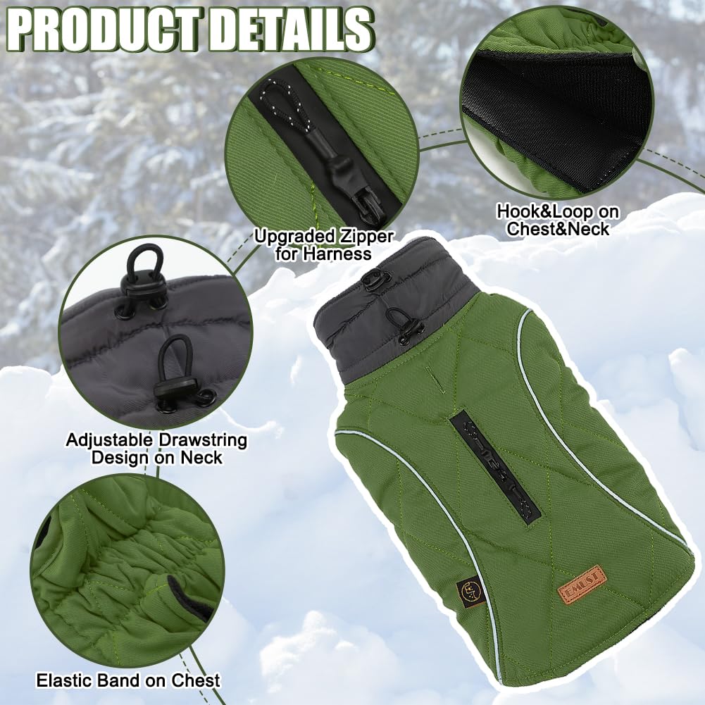 Emust Dog Jackets For Winter, Cold Weather Coats For Dogs, Soft Winter Jackets For Medium Large Dogs, Dog Winter Vest For Small