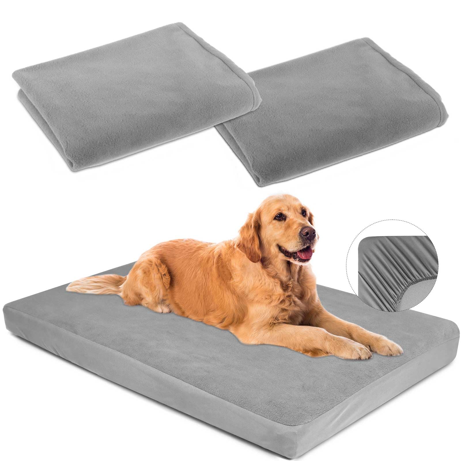 Dog Bed Covers Replacement Washable 100% Waterproof Soft Dog Bed Sheet 2 Pack 36'' x 23'' S