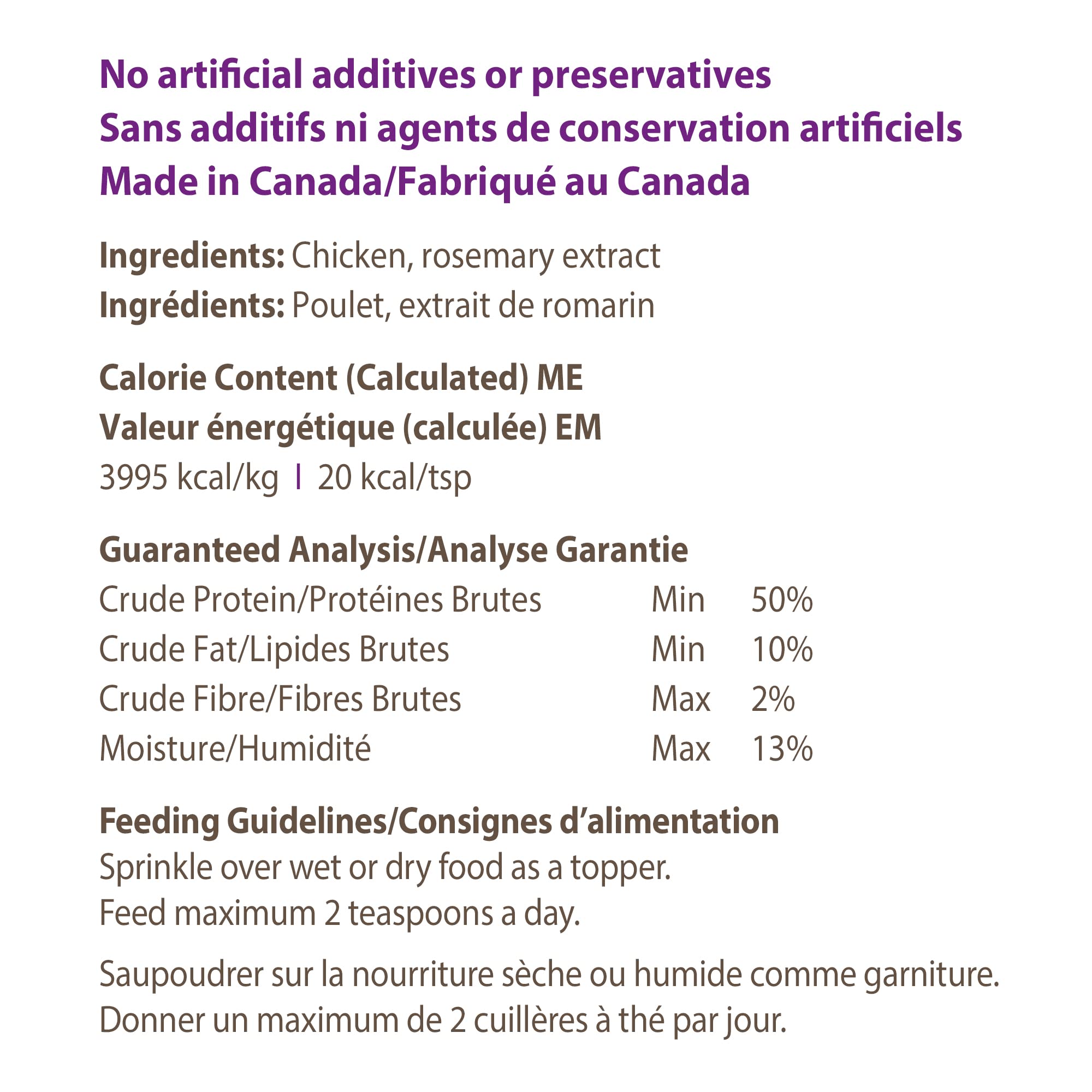 Caledon Farms Chicken Sprinkles Dog Food Topper - 120g (1 Pack)