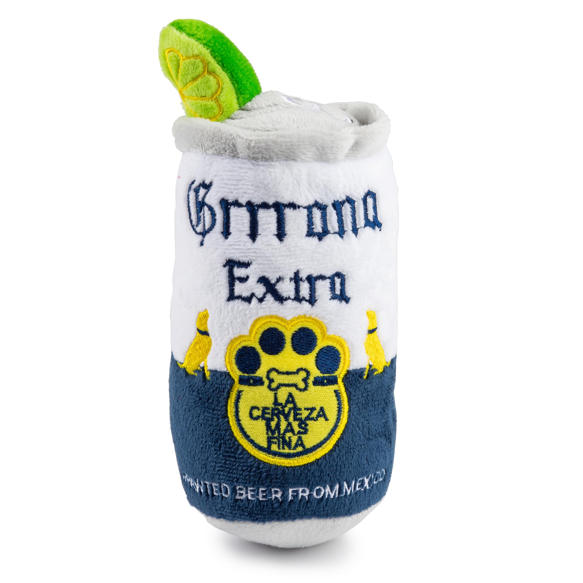 Haute Diggity Dog Grrrona Beer Can, Plush Designer Dog Toys with Interactive Squeaker, Stimulating Pet Enrichment, Machine-Washa