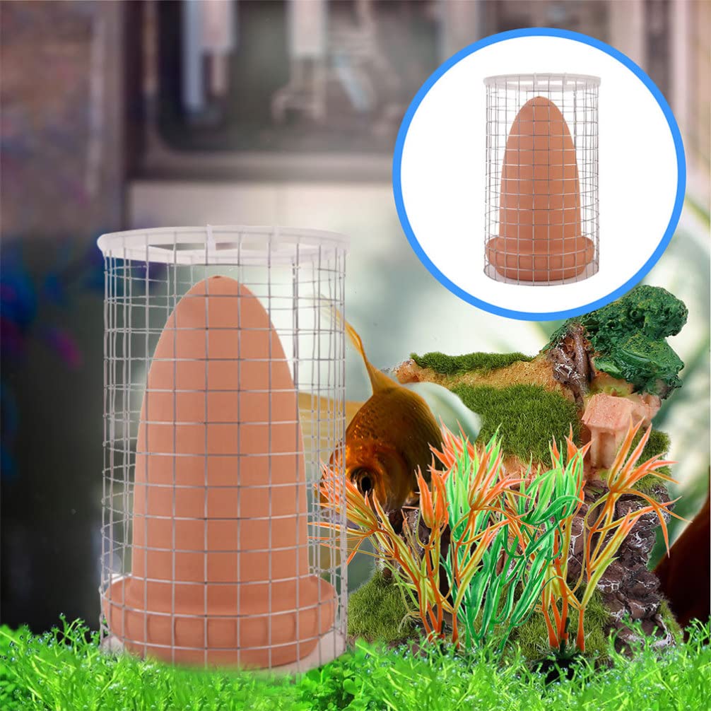 Popetpop Fish Breeding Cones Cave, Ceramic Spawning Breed Cone Spawning Slates Spawning Breed Cone For Discus Fish Angelfish
