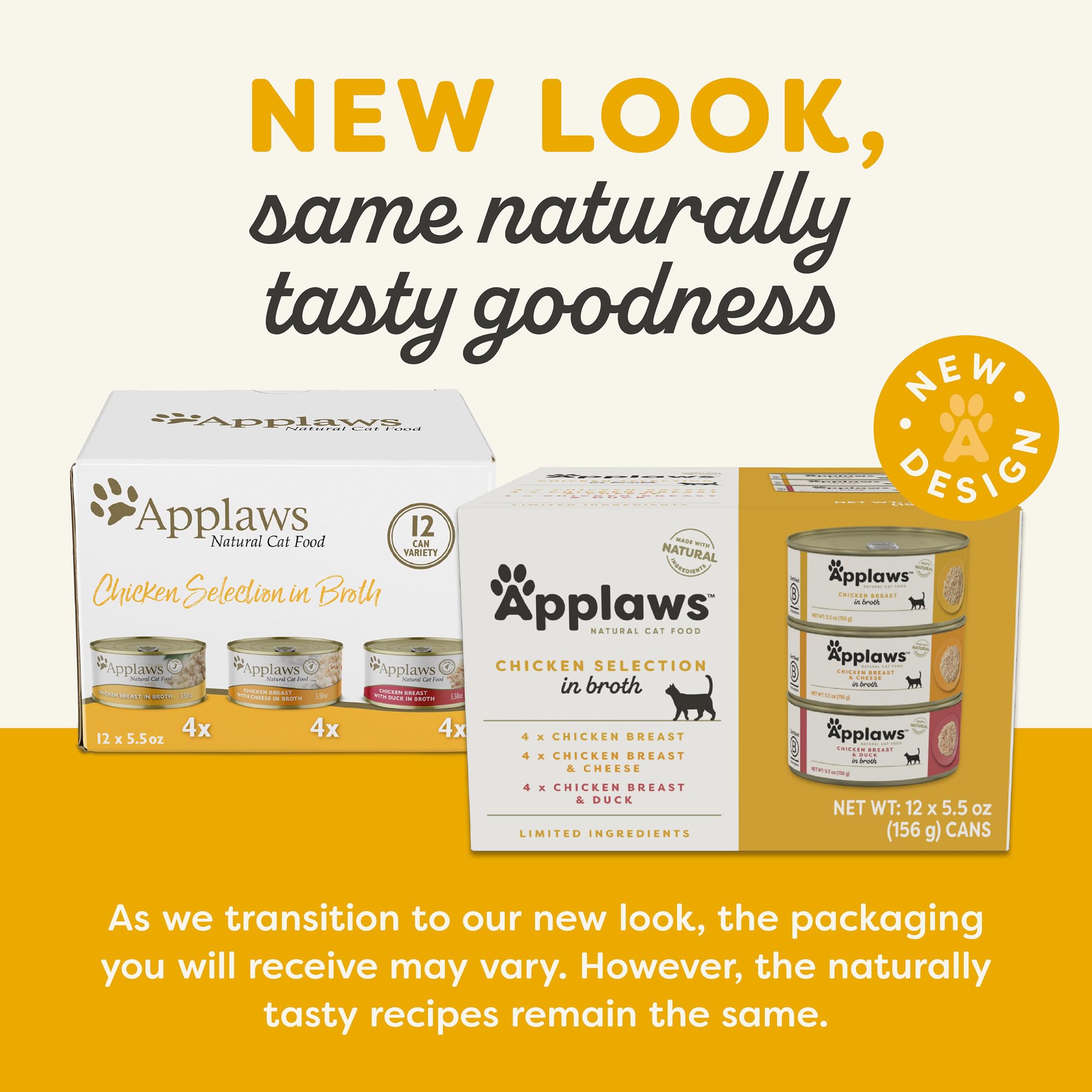 Applaws Natural Wet Cat Food in Broth, Limited and Natural Ingredients, High Protein with No Artificial Additives, Chicken Selec