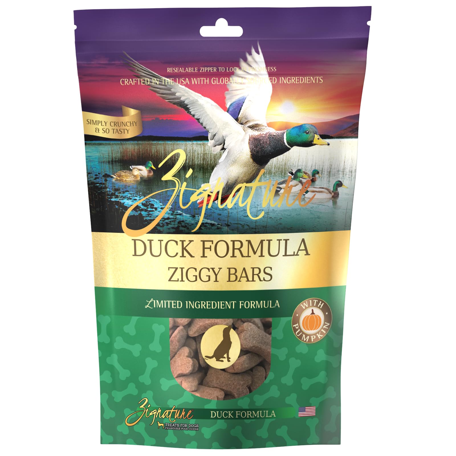 Zignature Duck Limited Ingredient Formula Biscuit Dog Treat 12oz