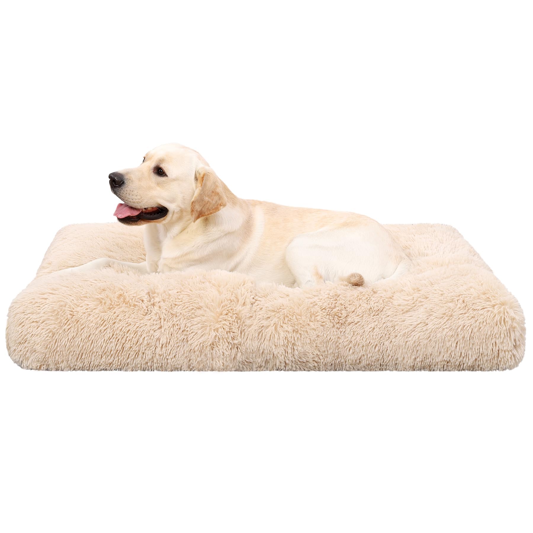 Ksiia Dog Crate Bed Washable Dog Beds For Large Dogs Deluxe Plush Fluffy Comfy Thick Kennel Pad Anti-Slip & Anti-Scratch Pet Sle