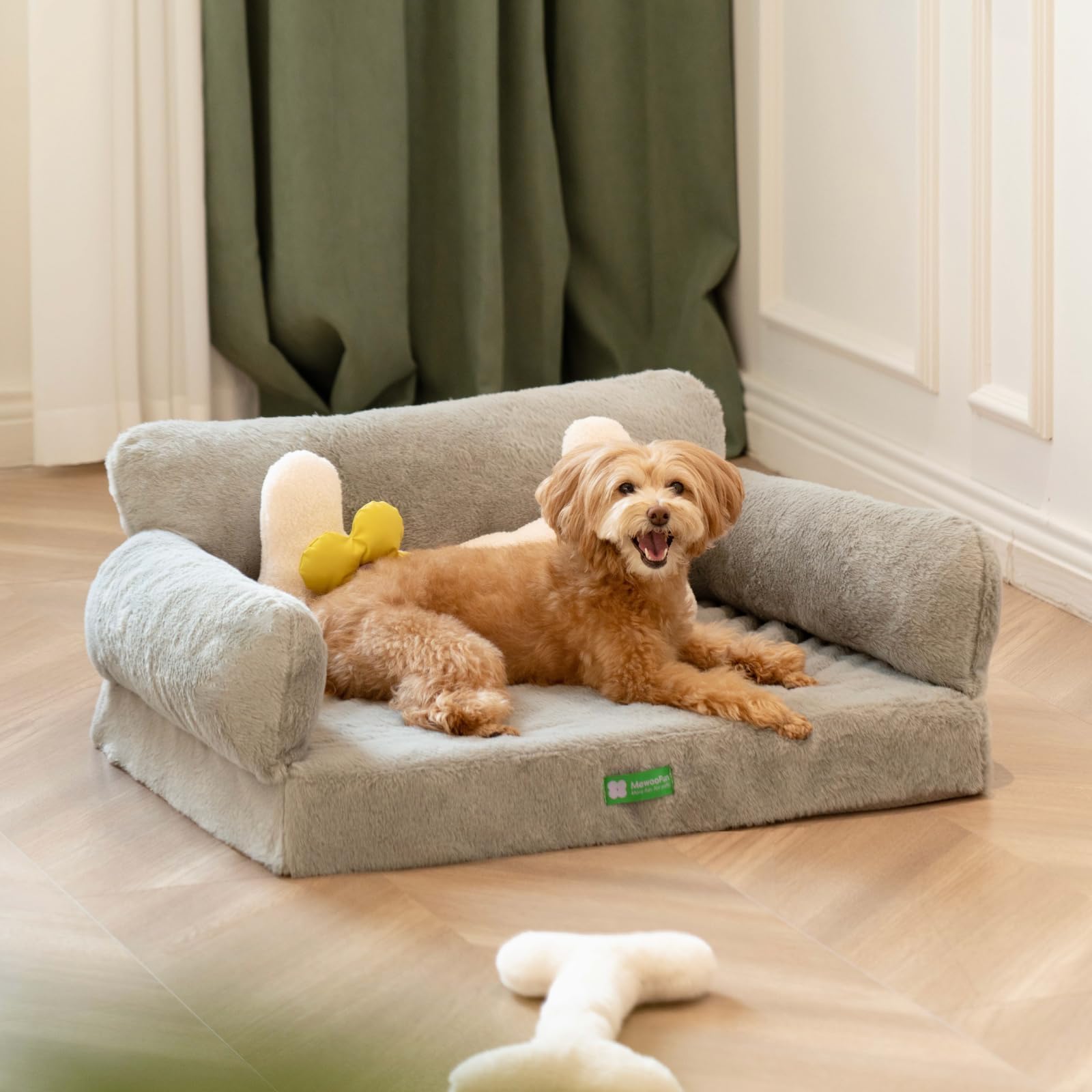 Mewoofun Orthopedic Dog Bed Sofa For Small Medium Dogs, Cat Bed For Indoor Cats, Egg- Foam Pet Bed Dog Couch With Removable Wash