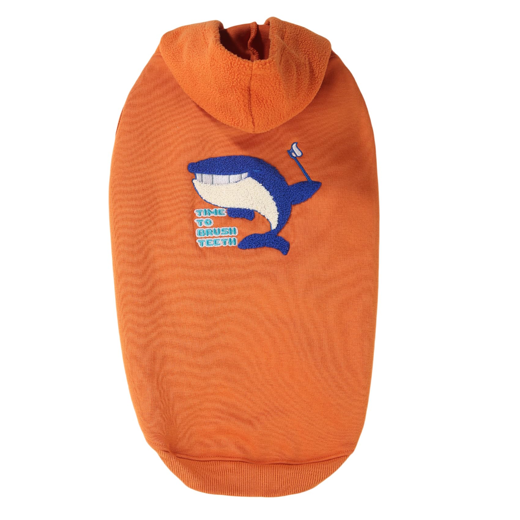 Winter Dog Coat, Plush Vest Hoodie Jacket - Warm Clothes For Dogs (Orange, Xlarge)